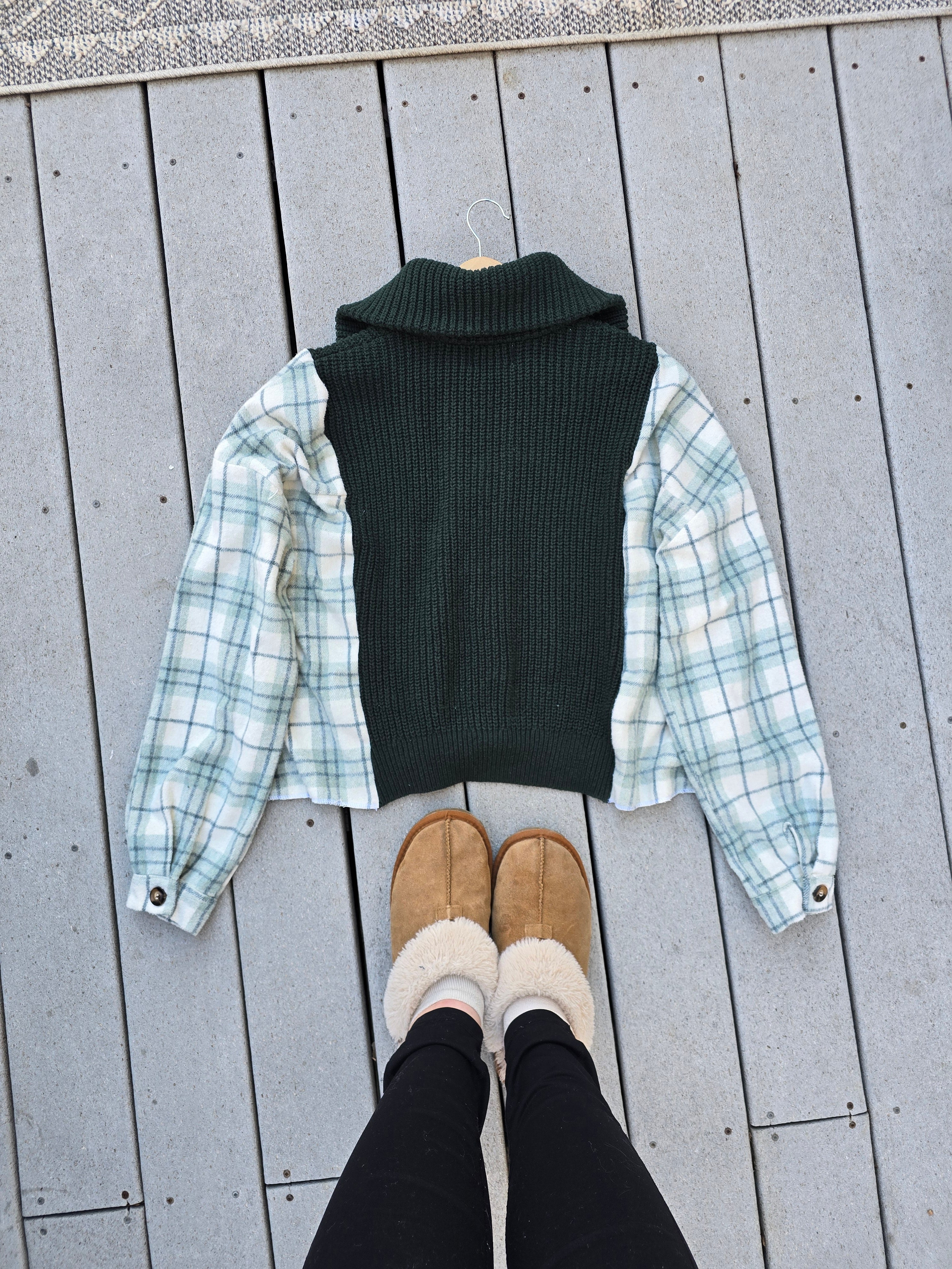 Forest Green Pocket Zip Up (XL)