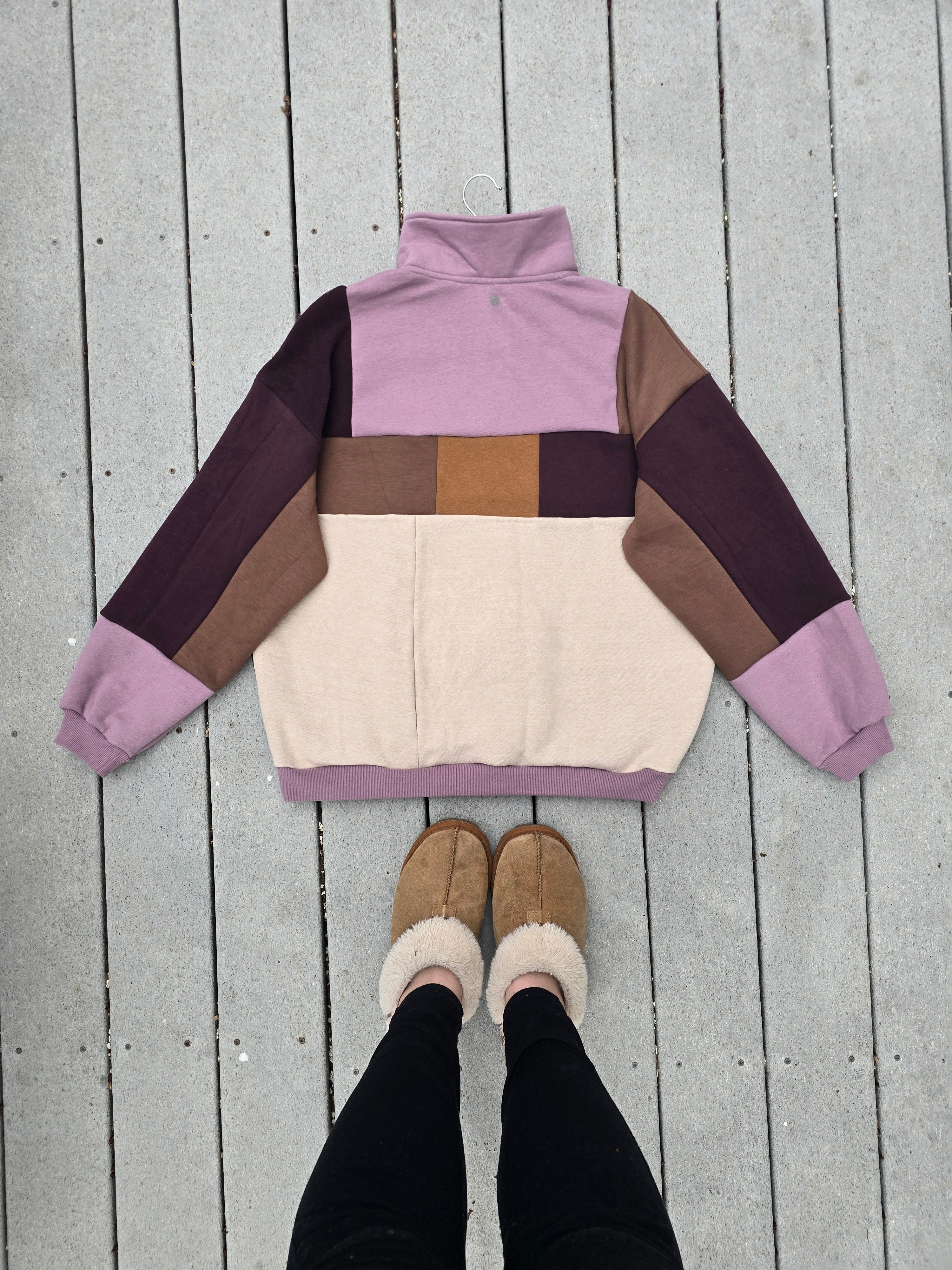 Butterfly Garden Patchwork Quarter Zip (XL)