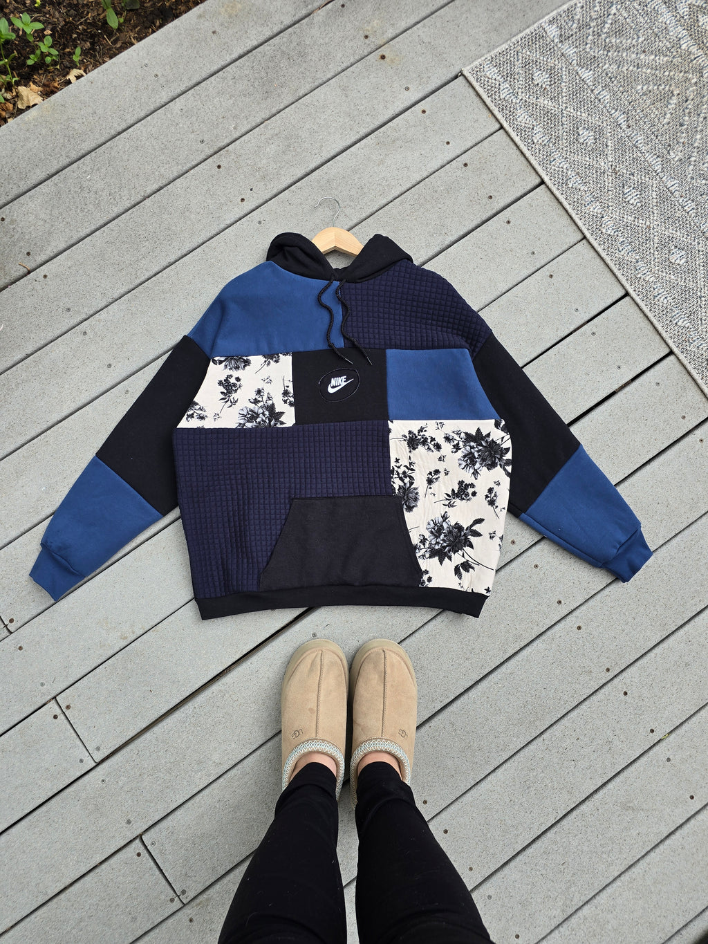 Twlight Bloom Patchwork Hoodie (XL)