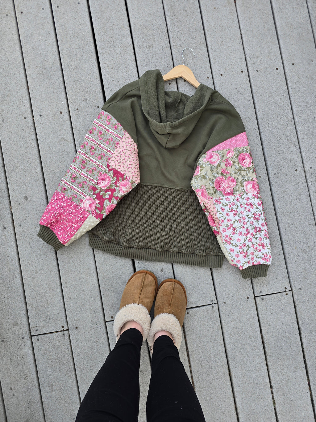 Forest Bloom Quilted Hoodie (XL)