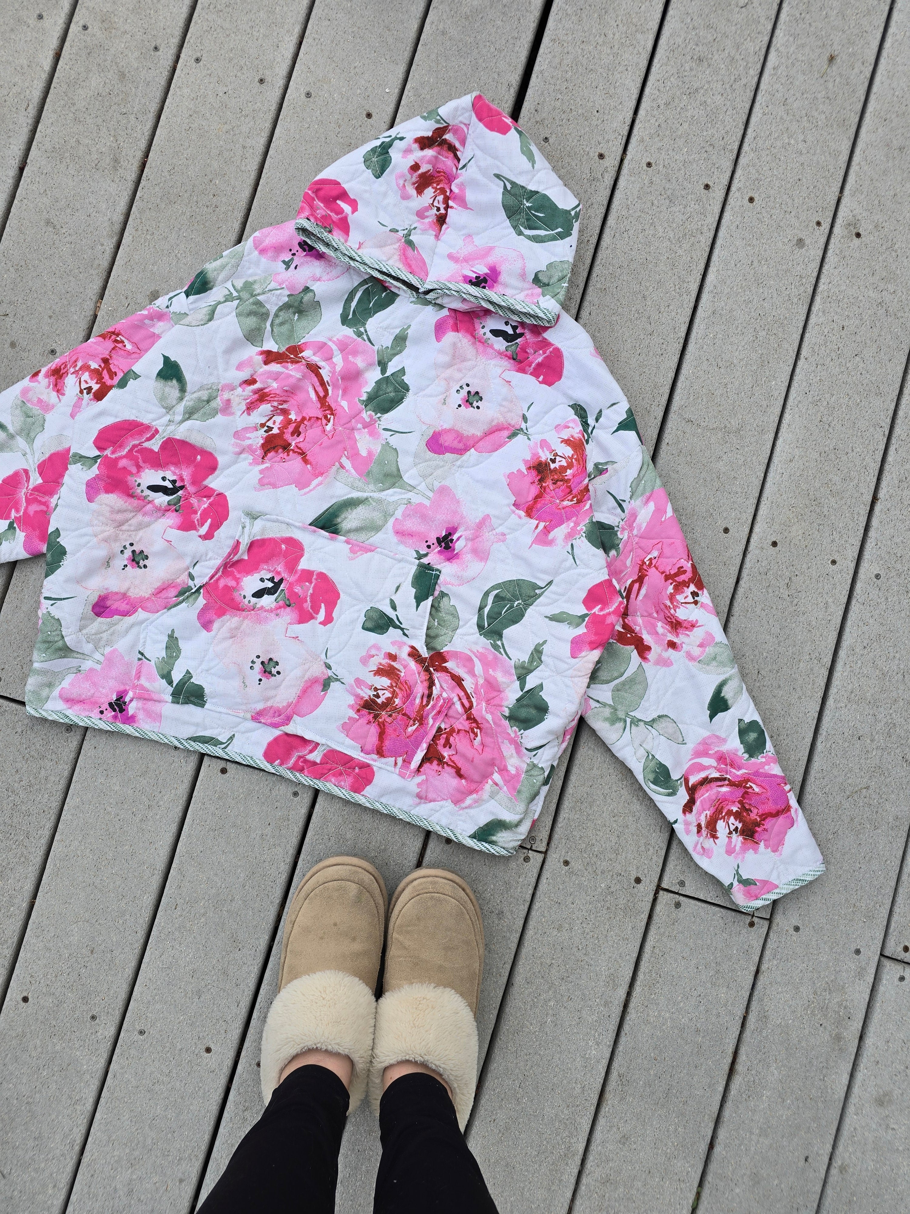 Rose Garden Quilted Hoodie (XL)