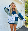 Twilight Bloom Patchwork Quarter Zip (L/XL)