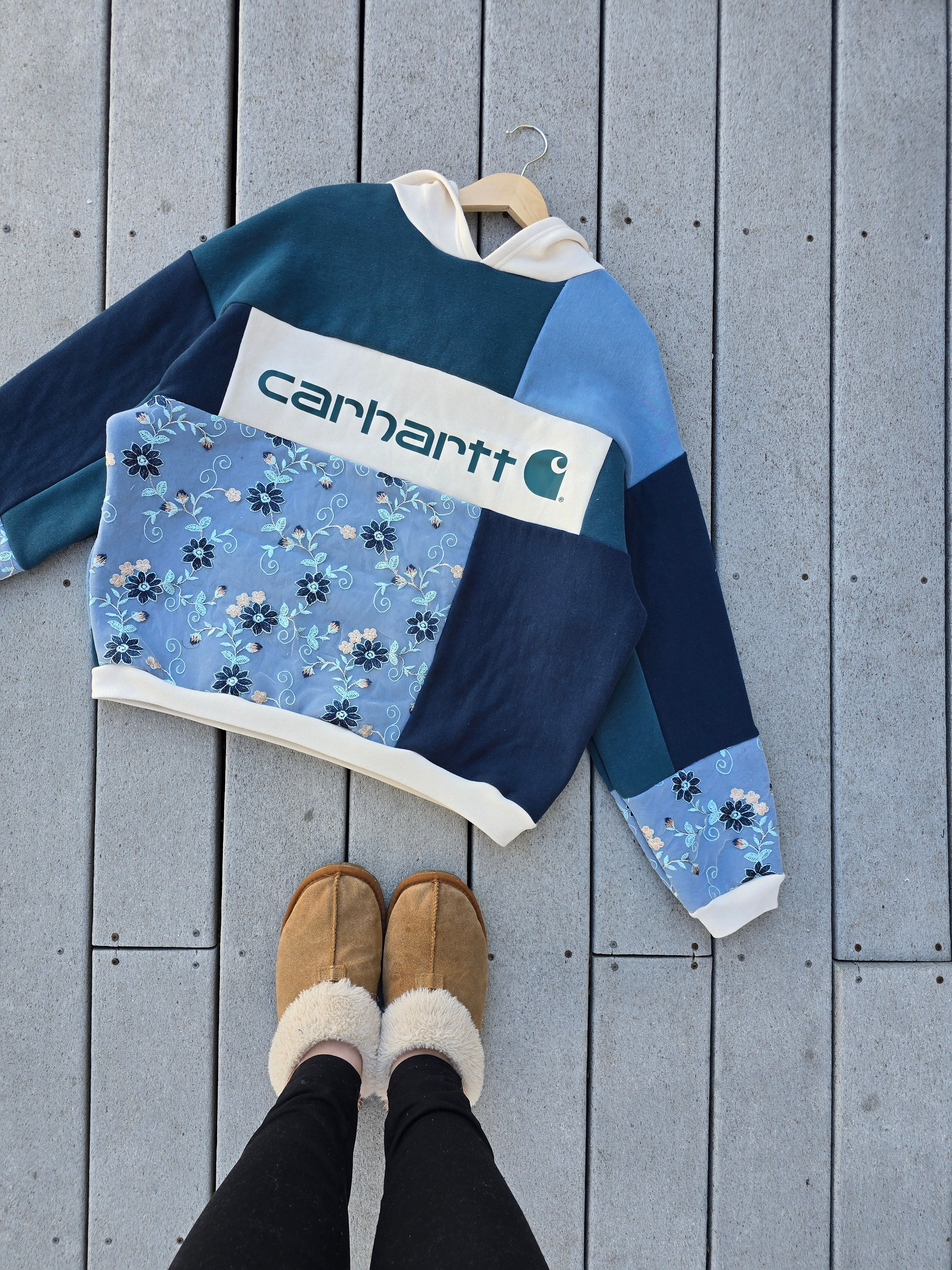 Midnight Meadow Patchwork Hoodie (XL)