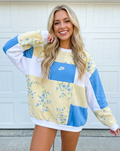 Blueberry Lemonade Patchwork Crewneck (L)