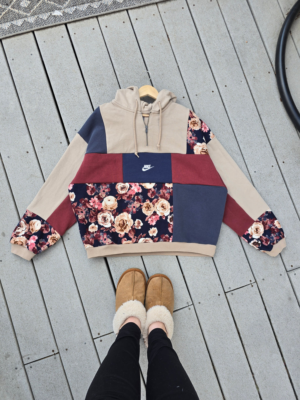 Twilight Rose Patchwork Quarter Zip (XL)