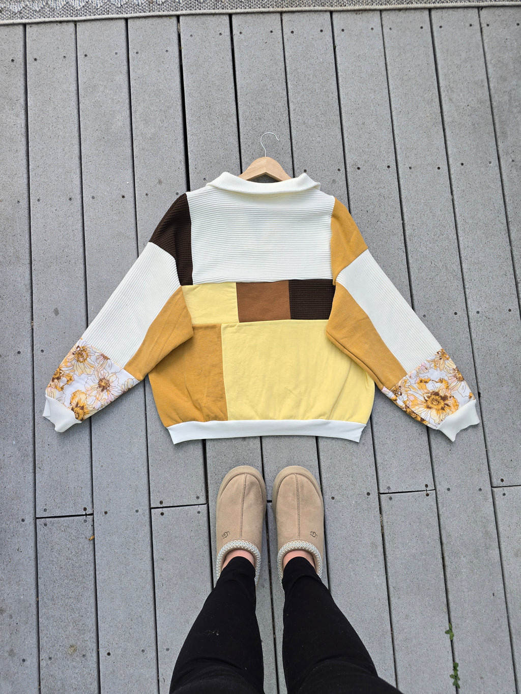 Golden Hour Patchwork Quarter Zip (L)