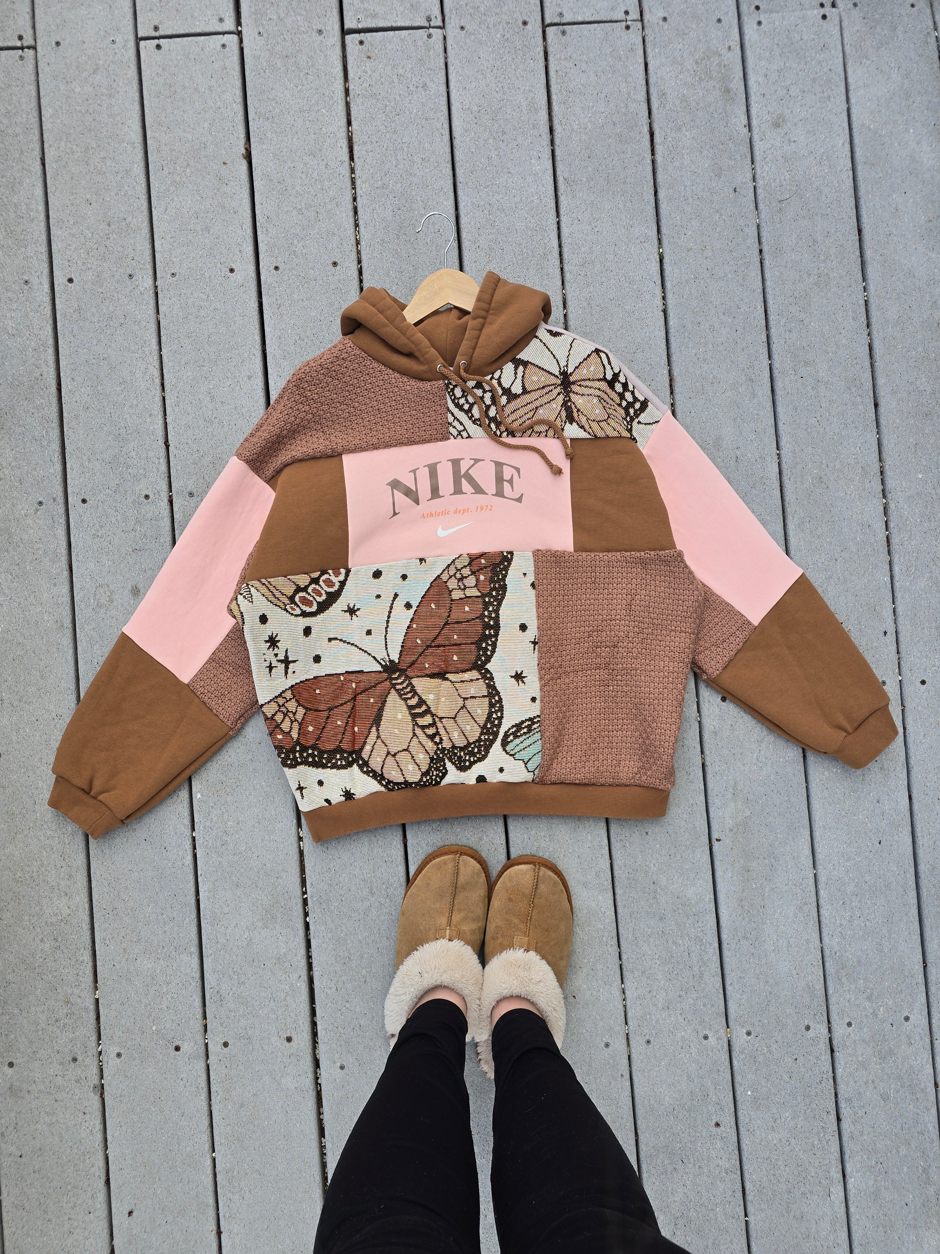 Monarch Meadow Patchwork Hoodie (XL)