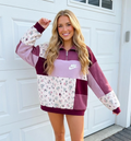 Wine & Wildflowers Patchwork Quarter Zip (XL)