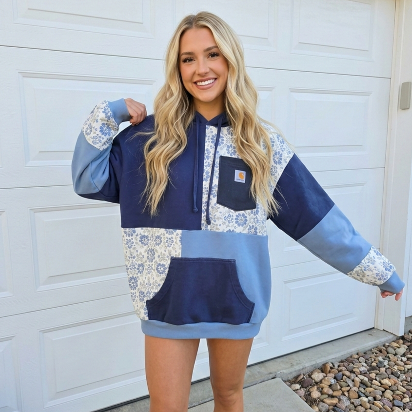 Twilight Garden Patchwork Hoodie (M)
