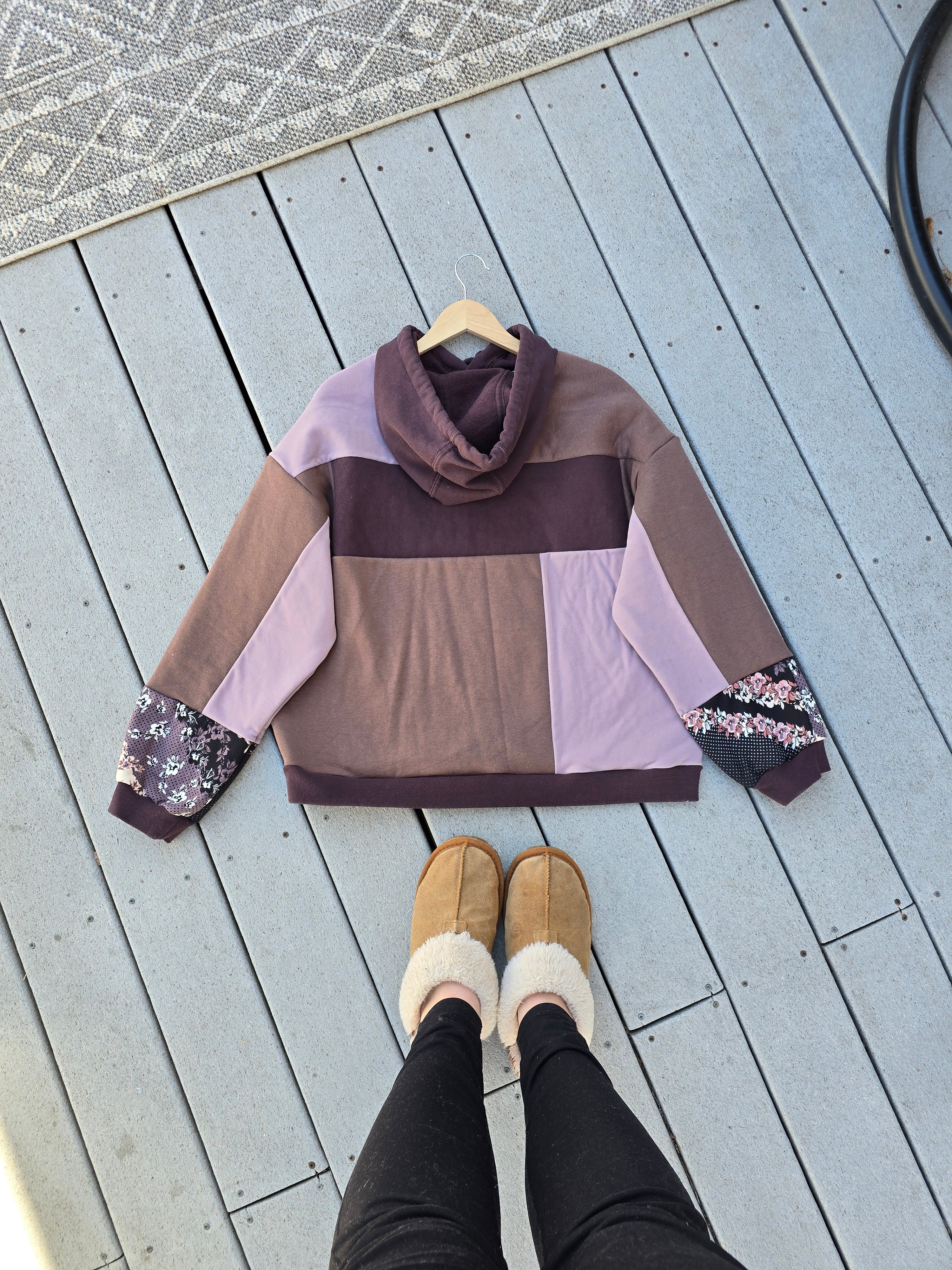 Enchanted Blossom Patchwork Hoodie (XL)