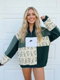 Forest Daisy Patchwork Quarter Zip (L/XL)