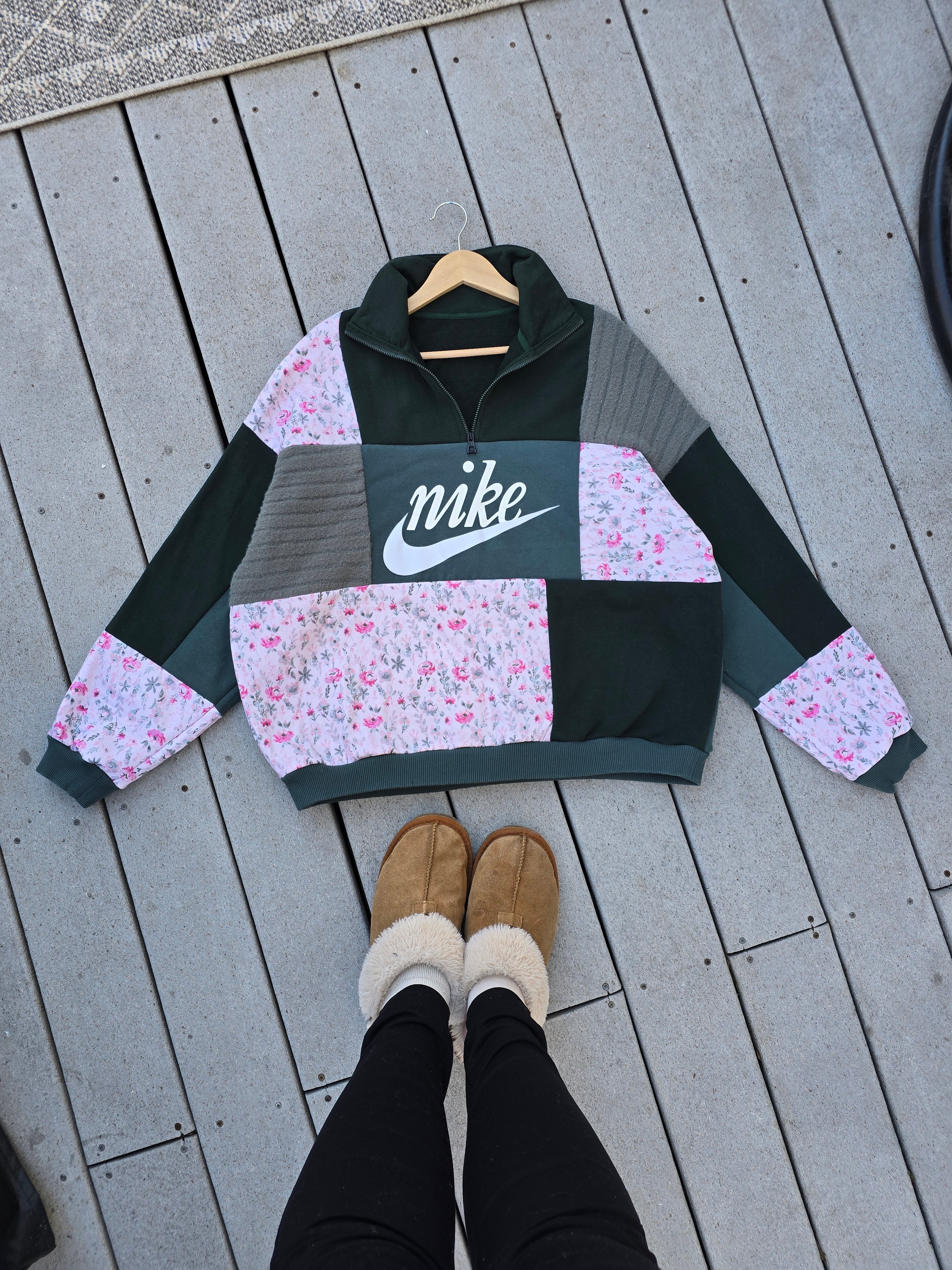 Sage & Bloom Patchwork Quarter Zip (XL)