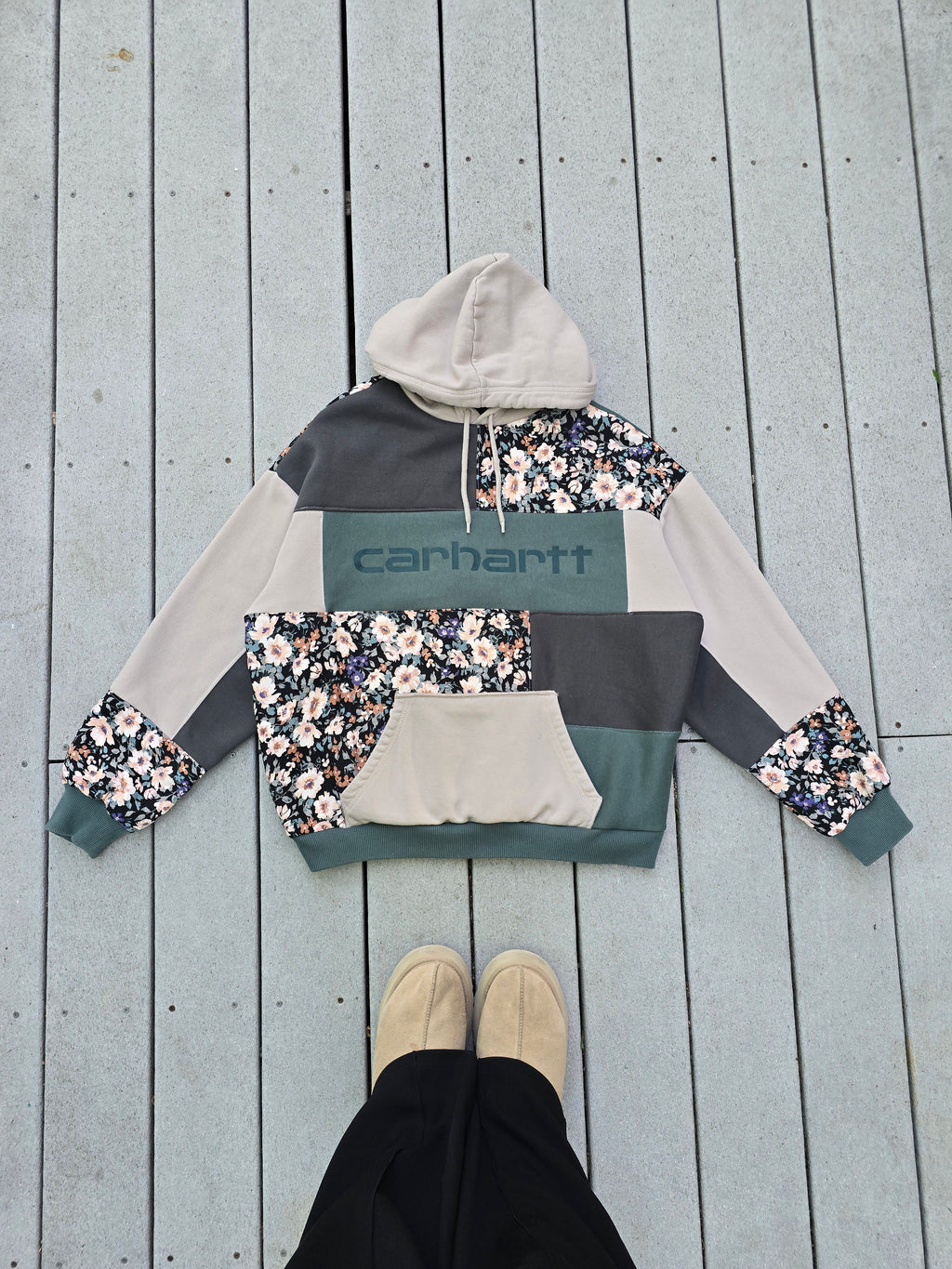 Midnight Meadow Patchwork Hoodie (XL)