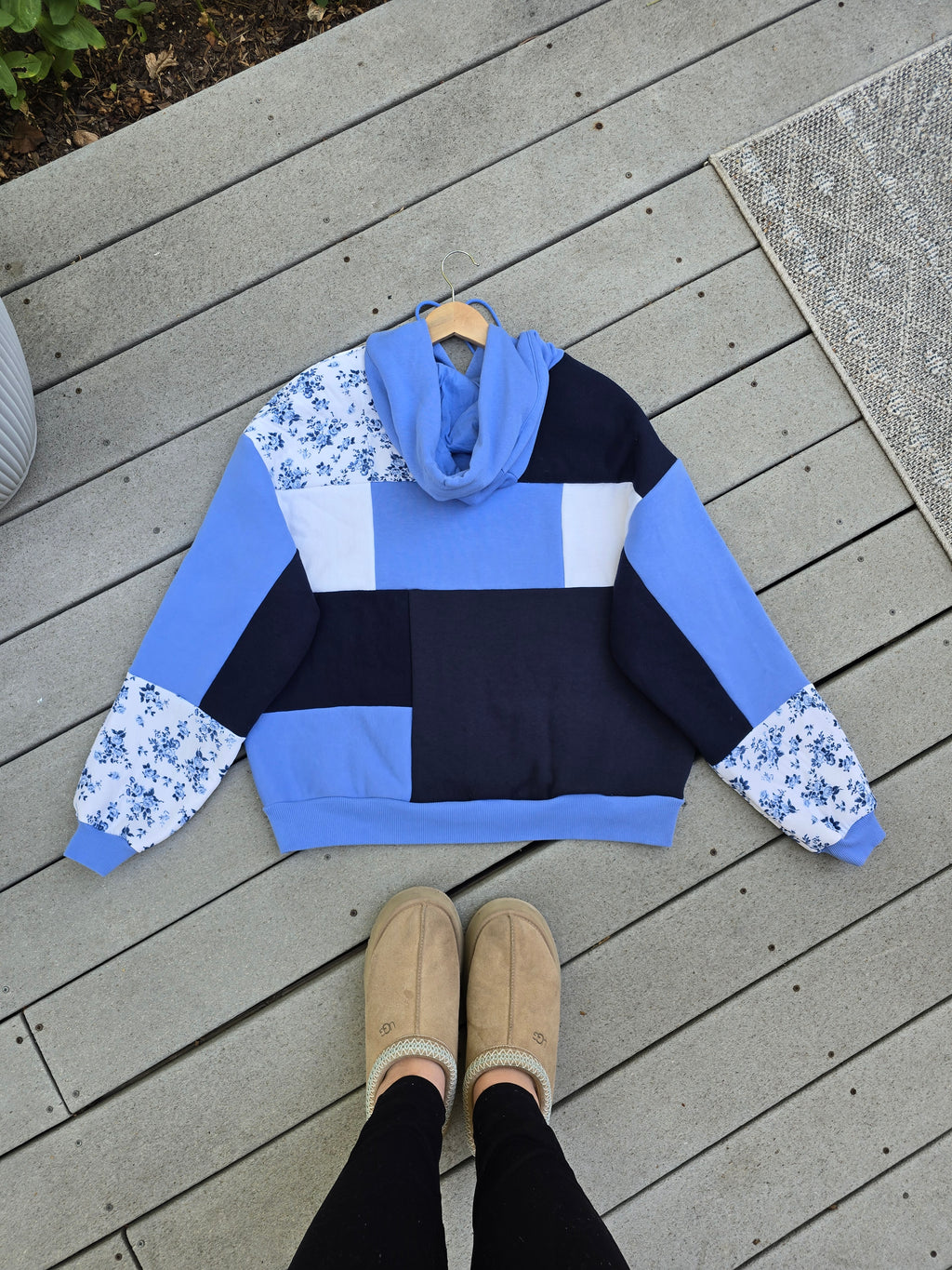 Twilight Bloom Patchwork Hoodie ✨️ (L/XL)