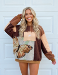 Monarch Meadow Patchwork Hoodie (L/XL)