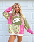 Strawberry Matcha Patchwork Hoodie (XL)