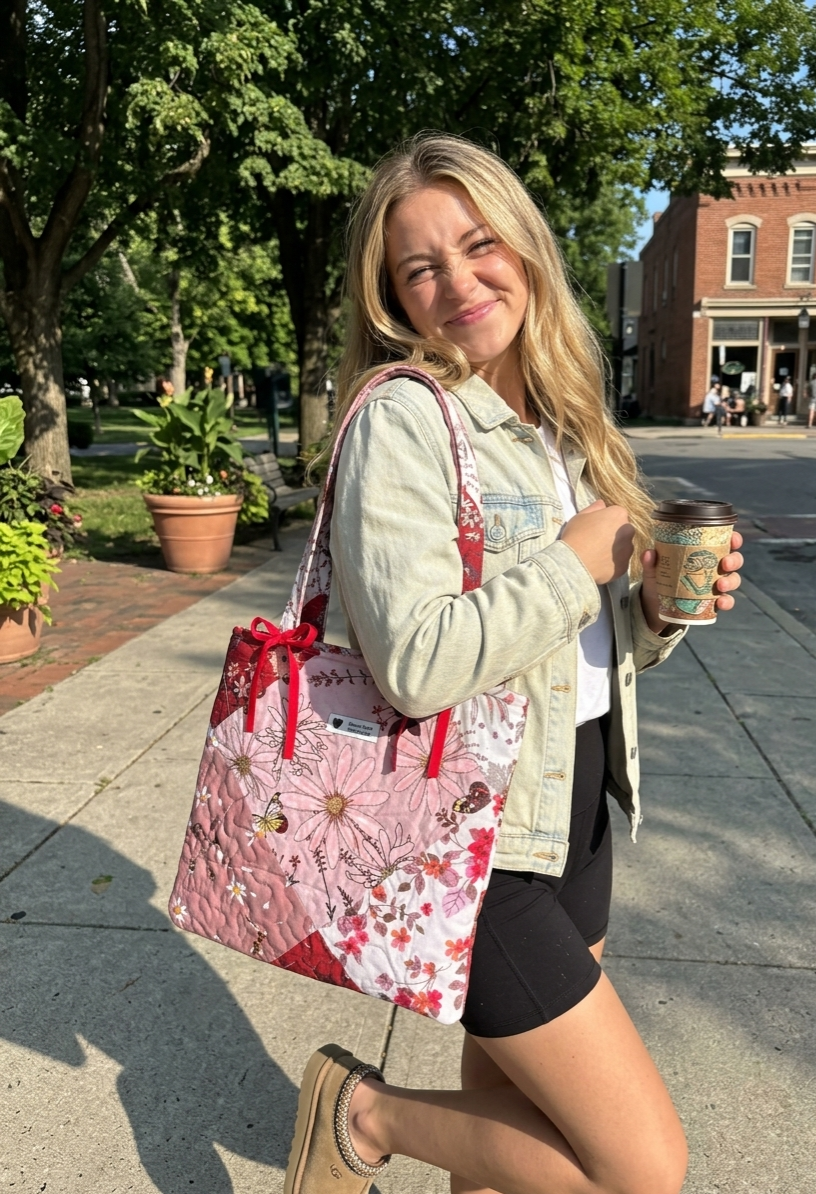 Quilted Bow Tote Bag 🎀✨️