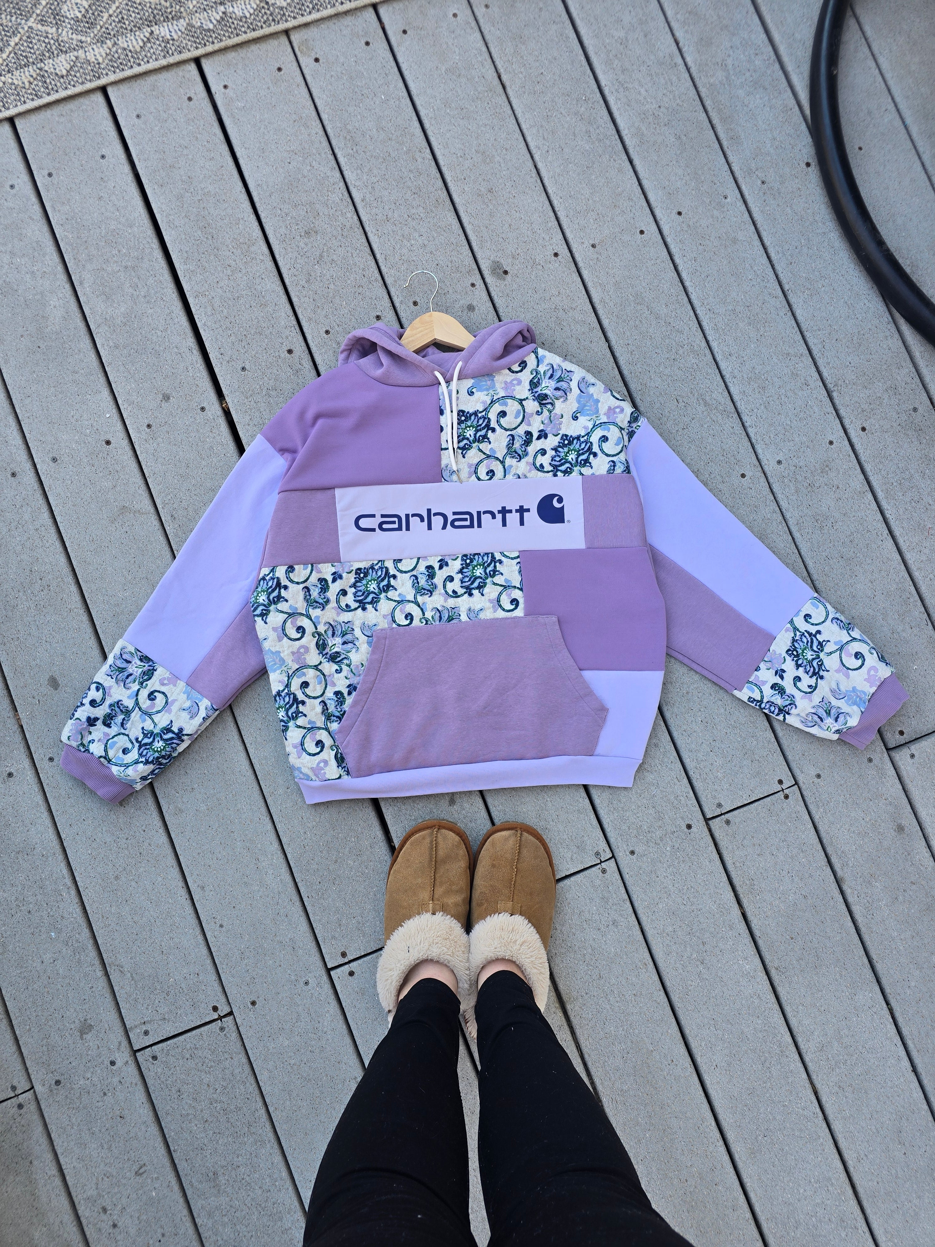 Lavender Haze Patchwork Hoodie (M)
