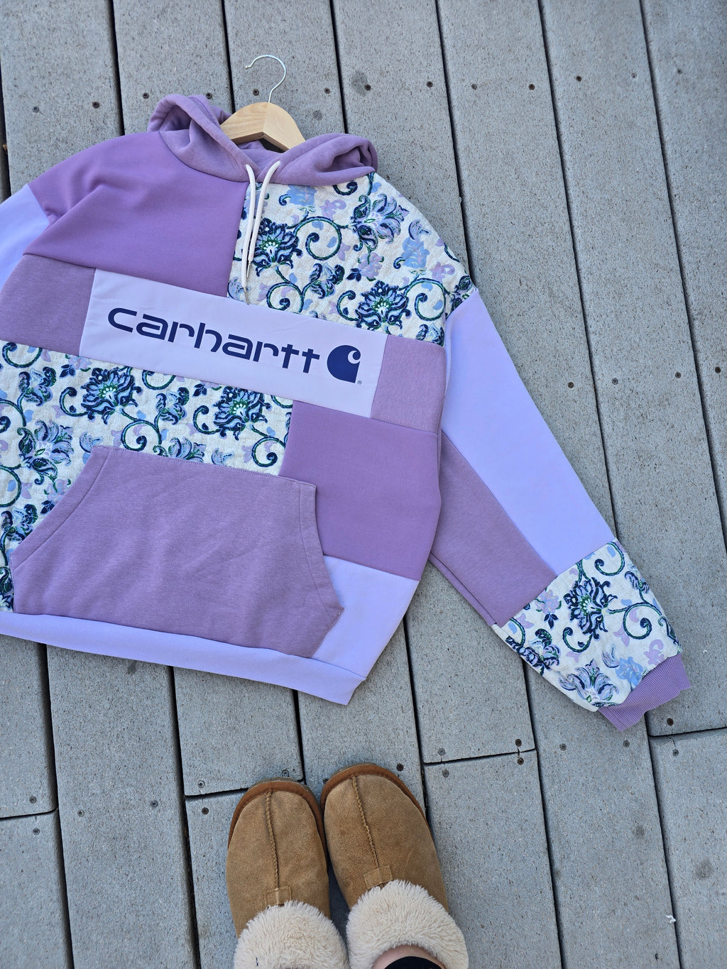 Lavender Haze Patchwork Hoodie (M)