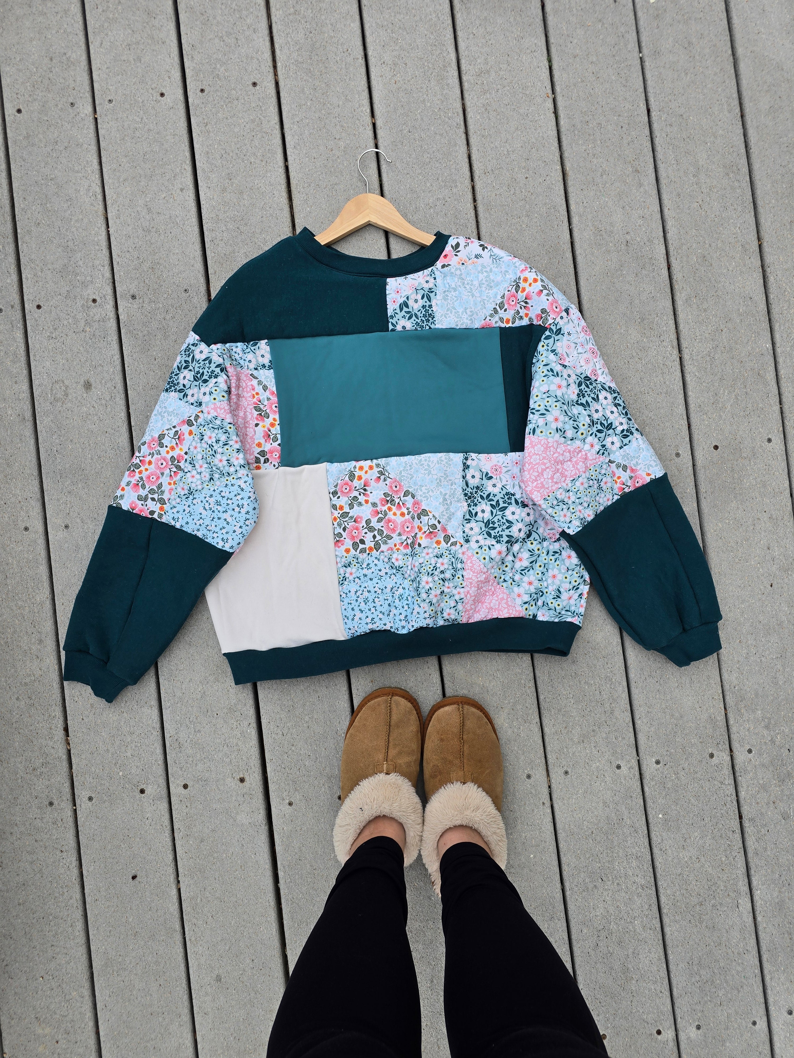 Daisy Daydream Patchwork Crew (XL)