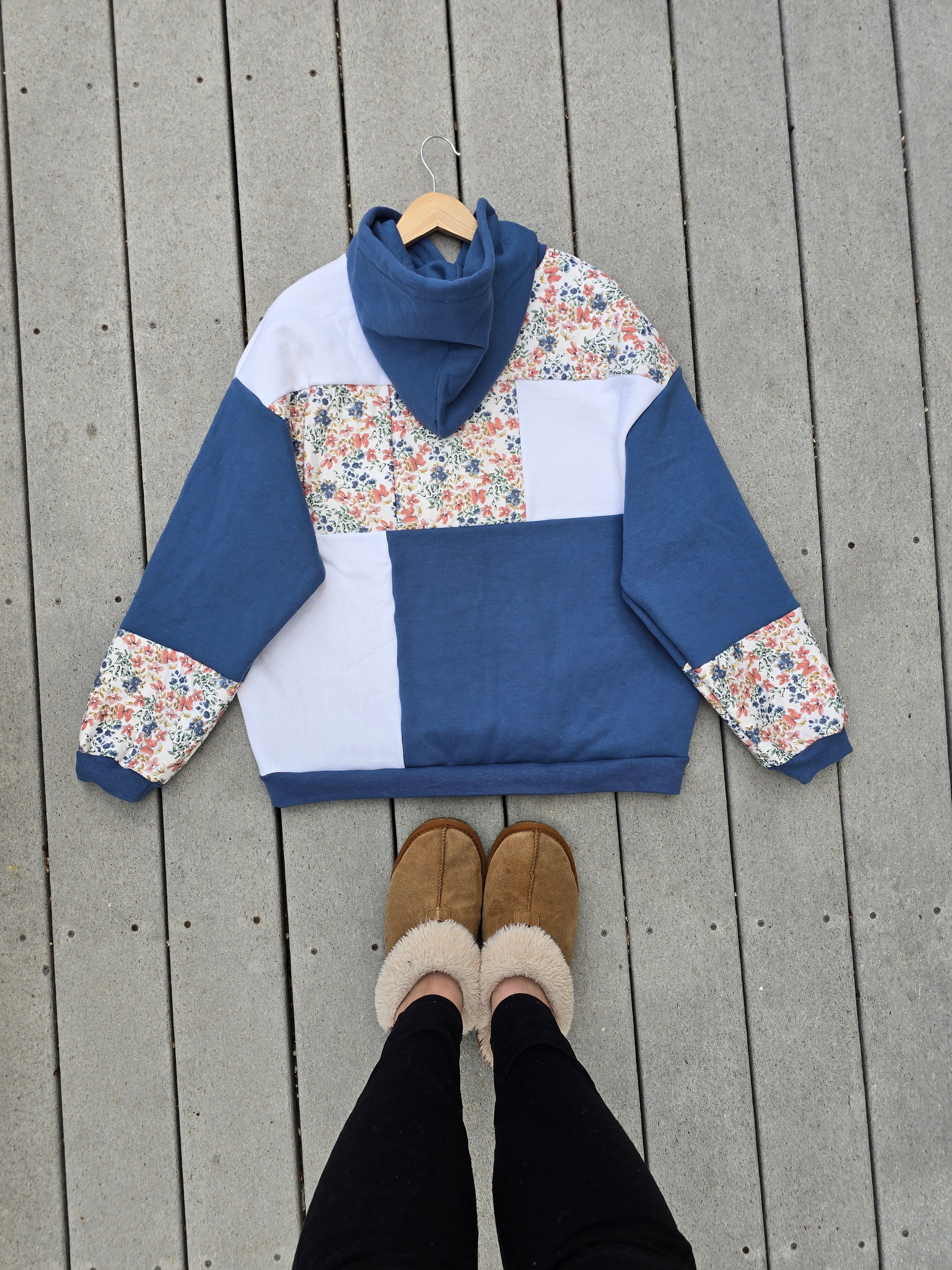 Misty Gardens Patchwork Hoodie (L)