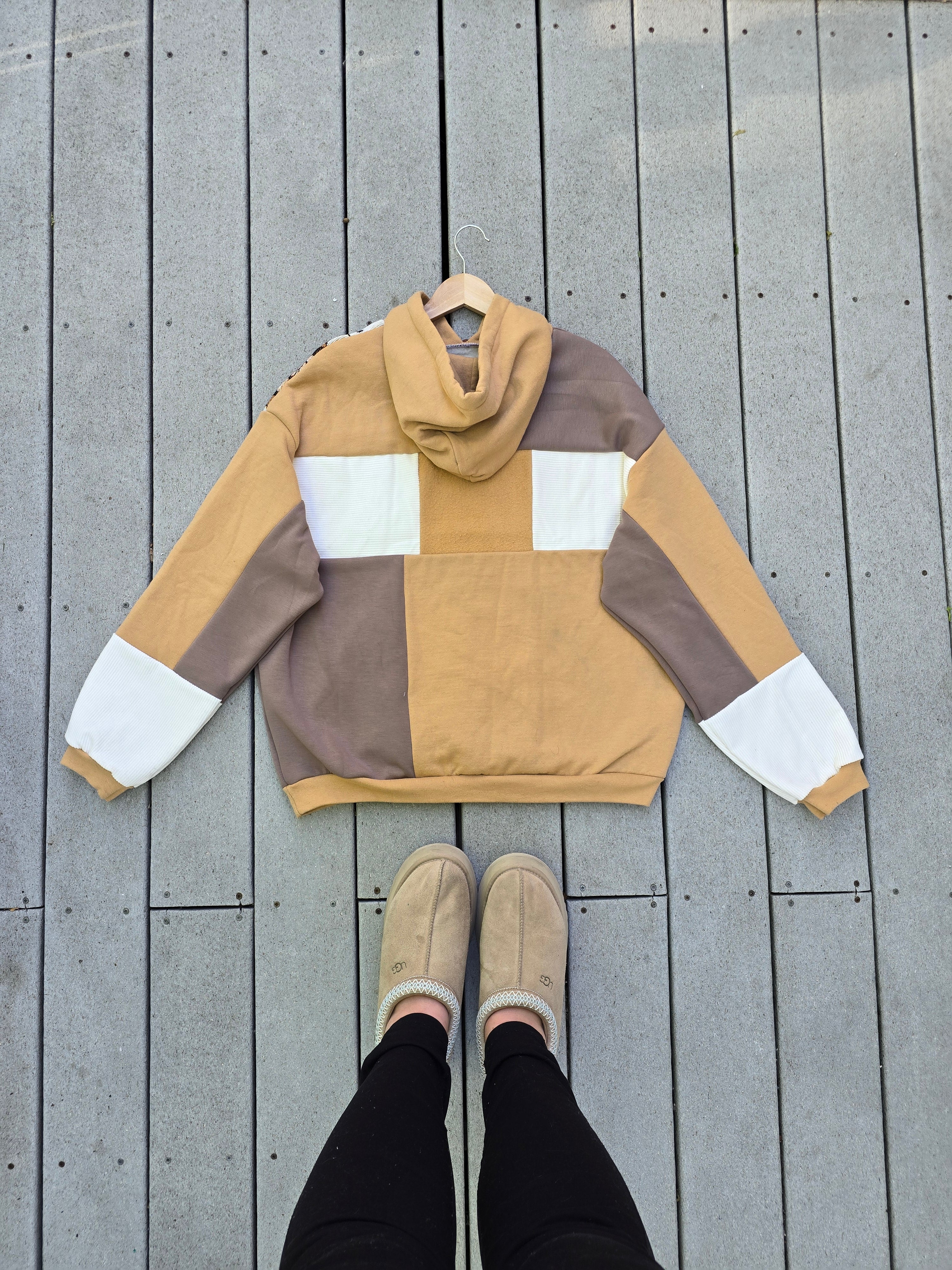 Monarch Meadow Patchwork Hoodie 🦋💫 (XL)