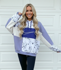 Lavender Blossom Patchwork Hoodie (L)