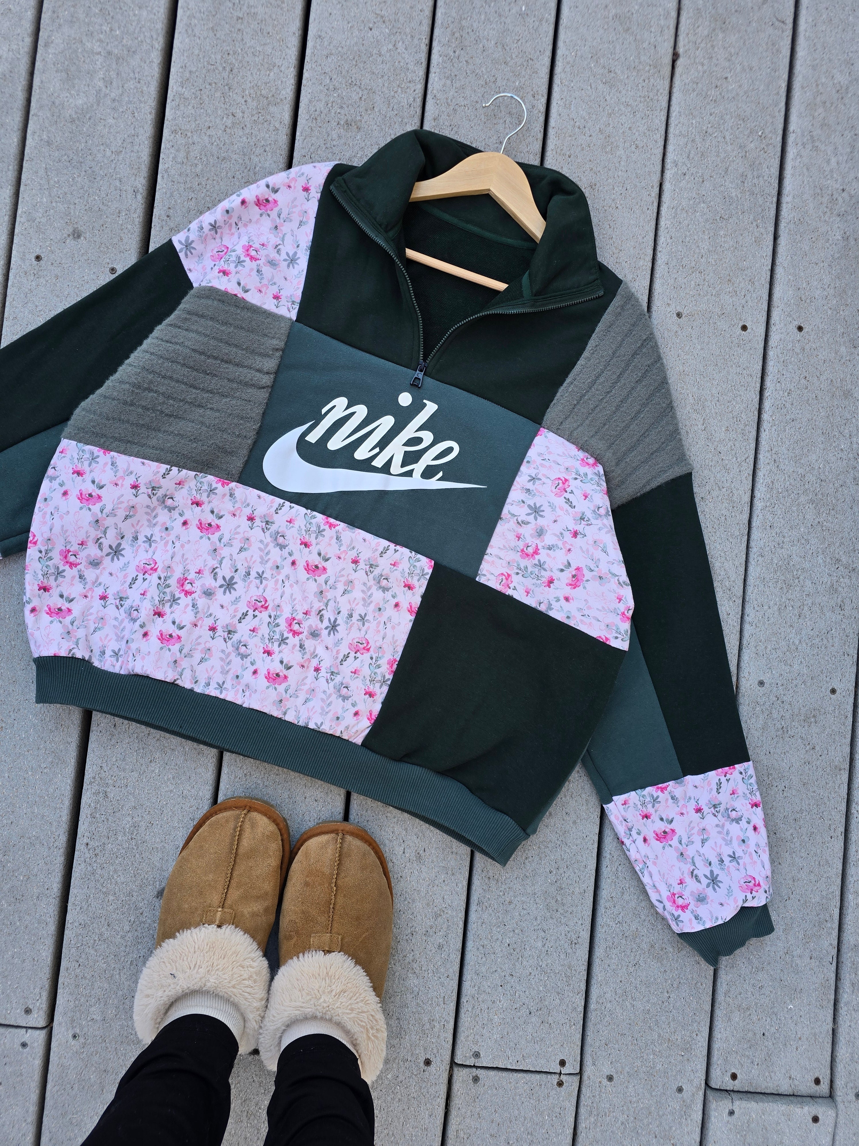 Sage & Bloom Patchwork Quarter Zip (XL)