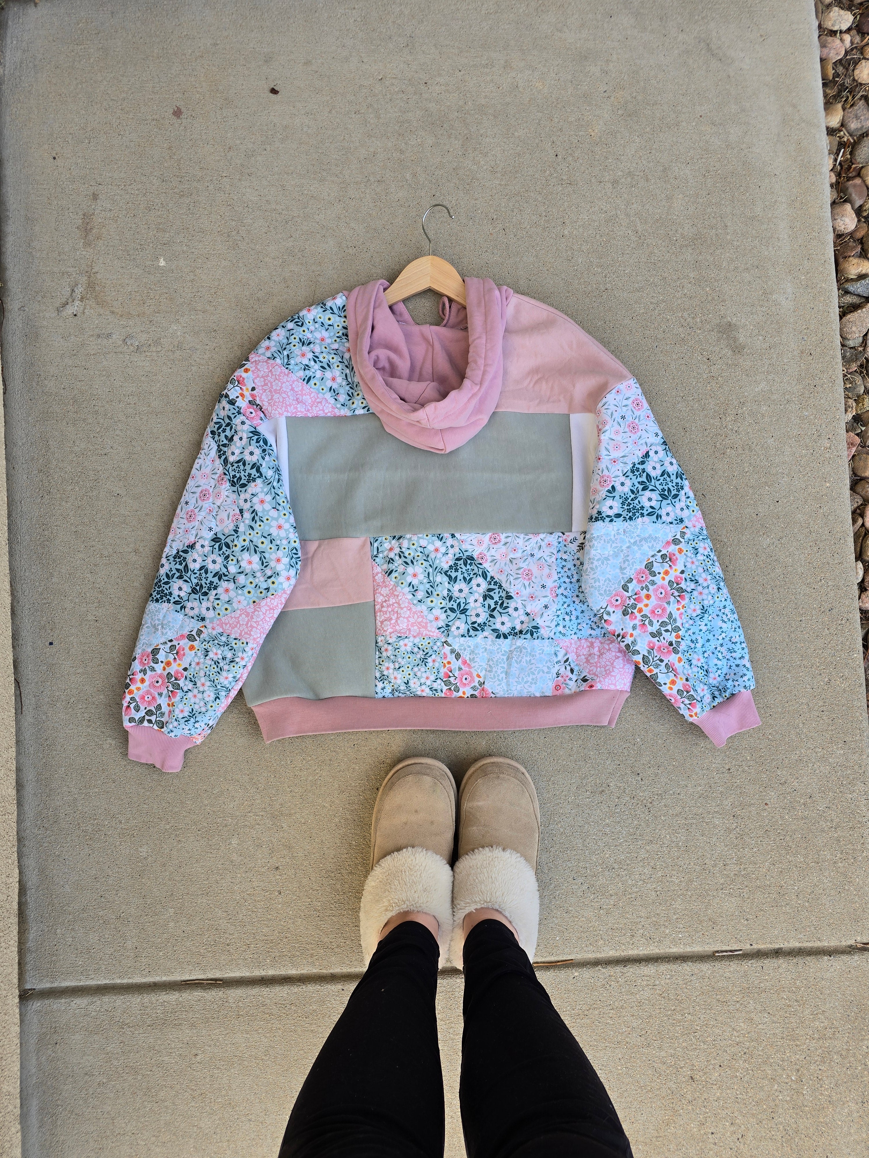Daisy Daydream Patchwork Hoodie (L)