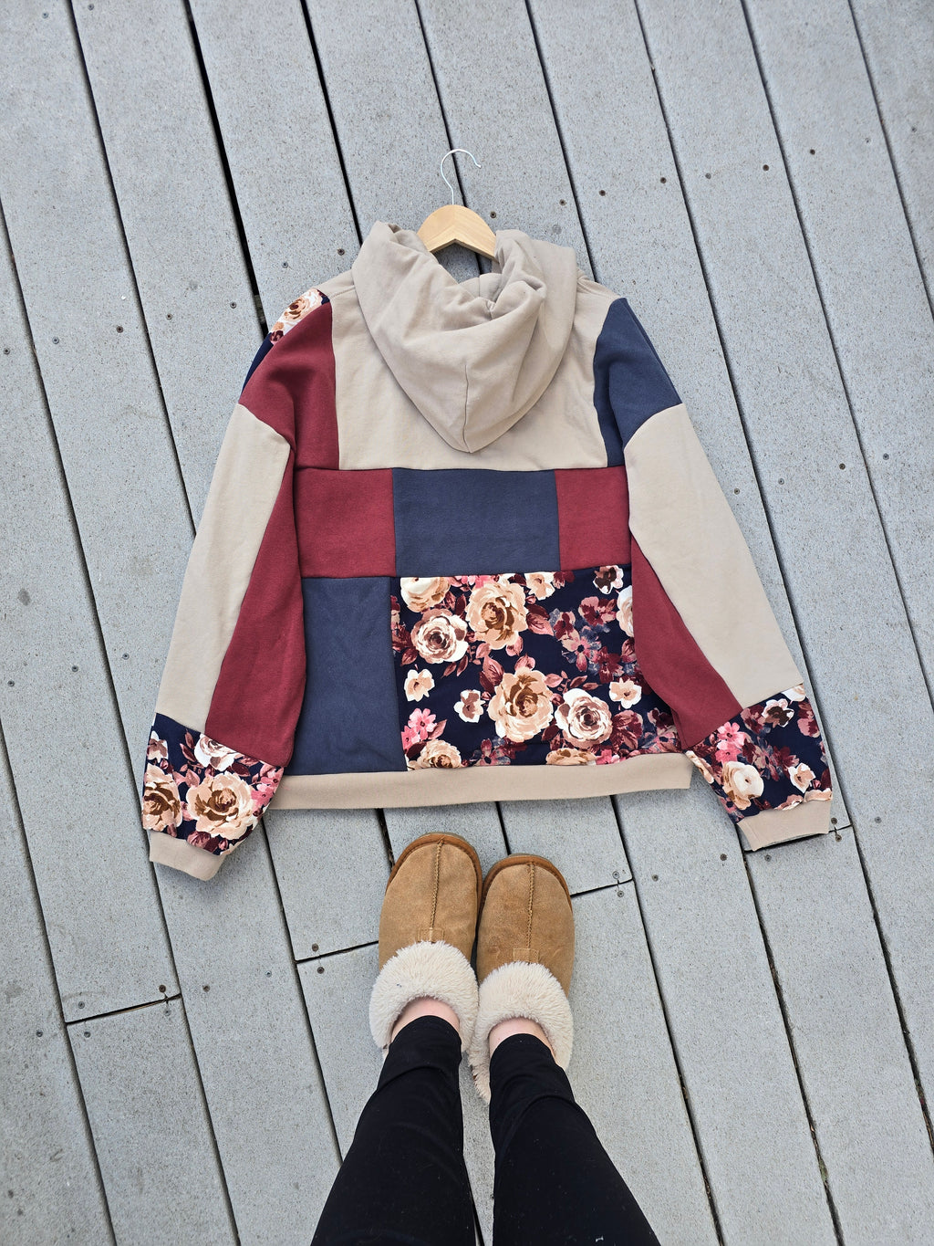 Twilight Rose Patchwork Quarter Zip (XL)