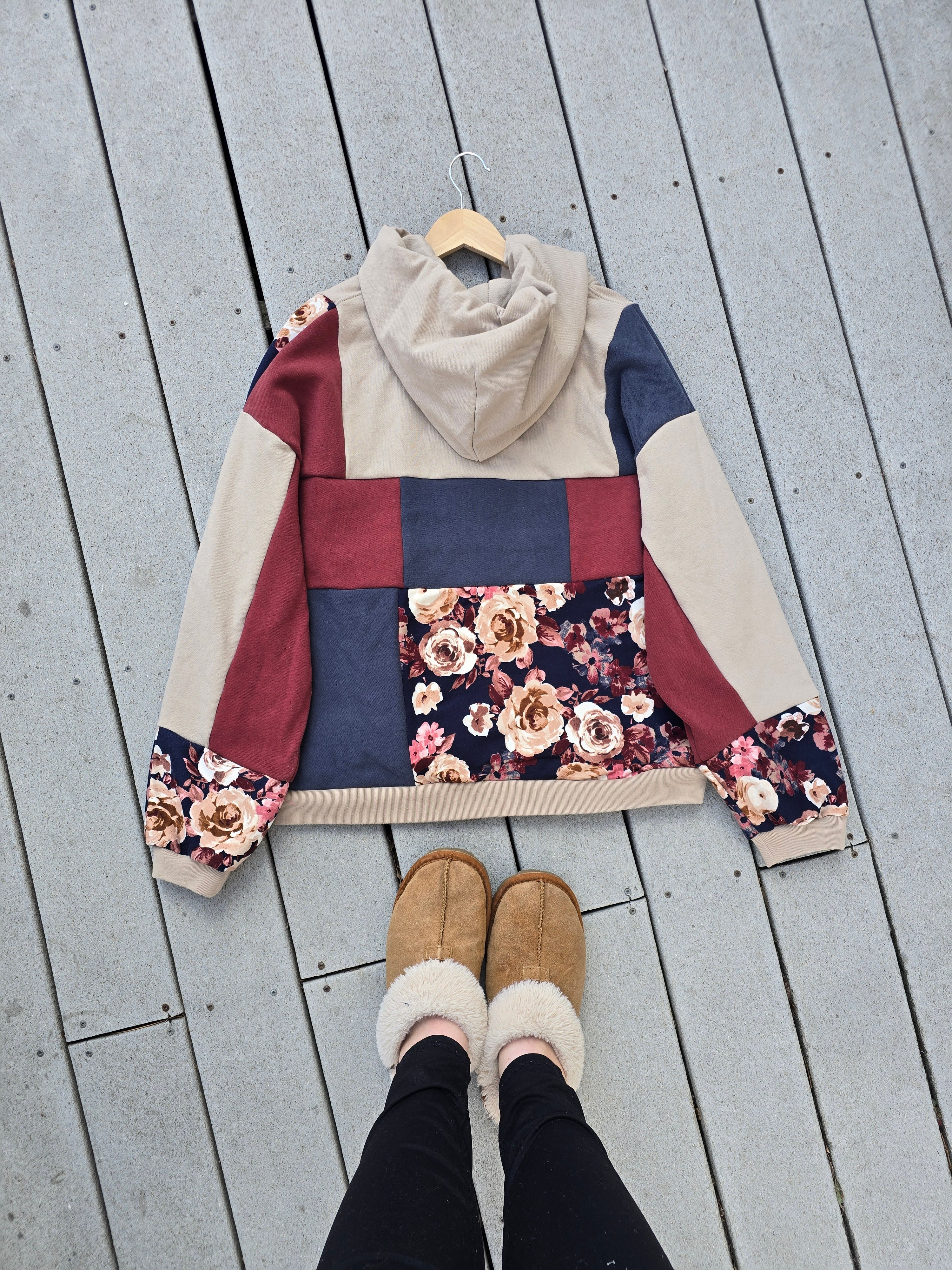 Twilight Rose Patchwork Quarter Zip (XL)