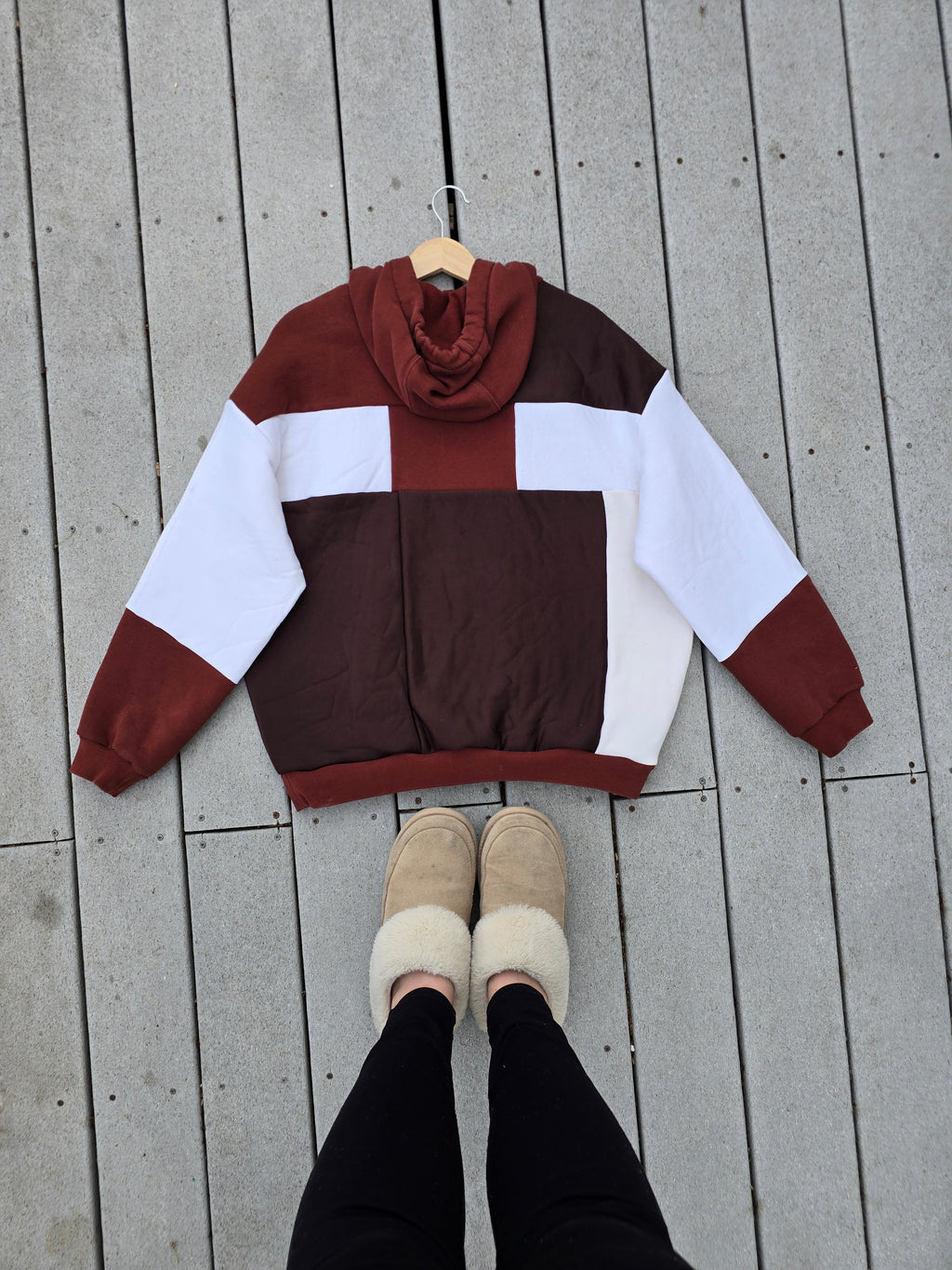 Monarch Meadow Patchwork Hoodie (L)