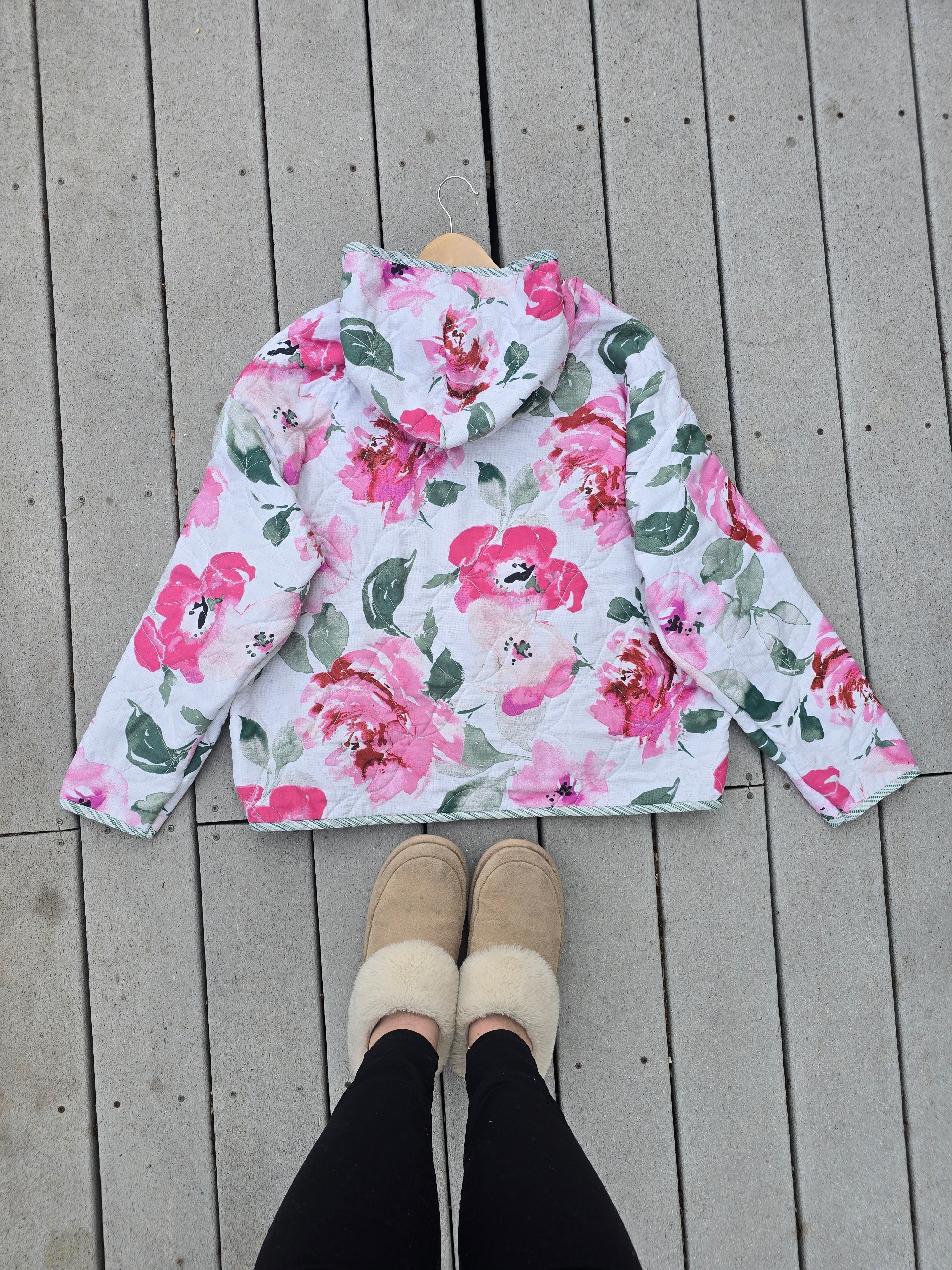Rose Garden Quilted Hoodie (XL)
