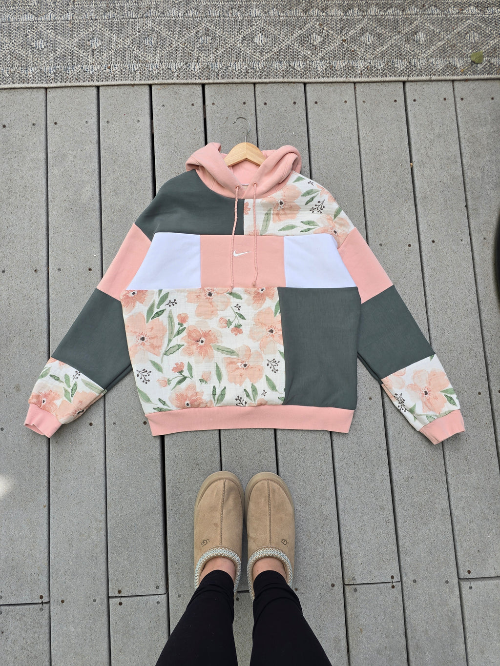 Sage & Peony Patchwork Hoodie (L/XL)