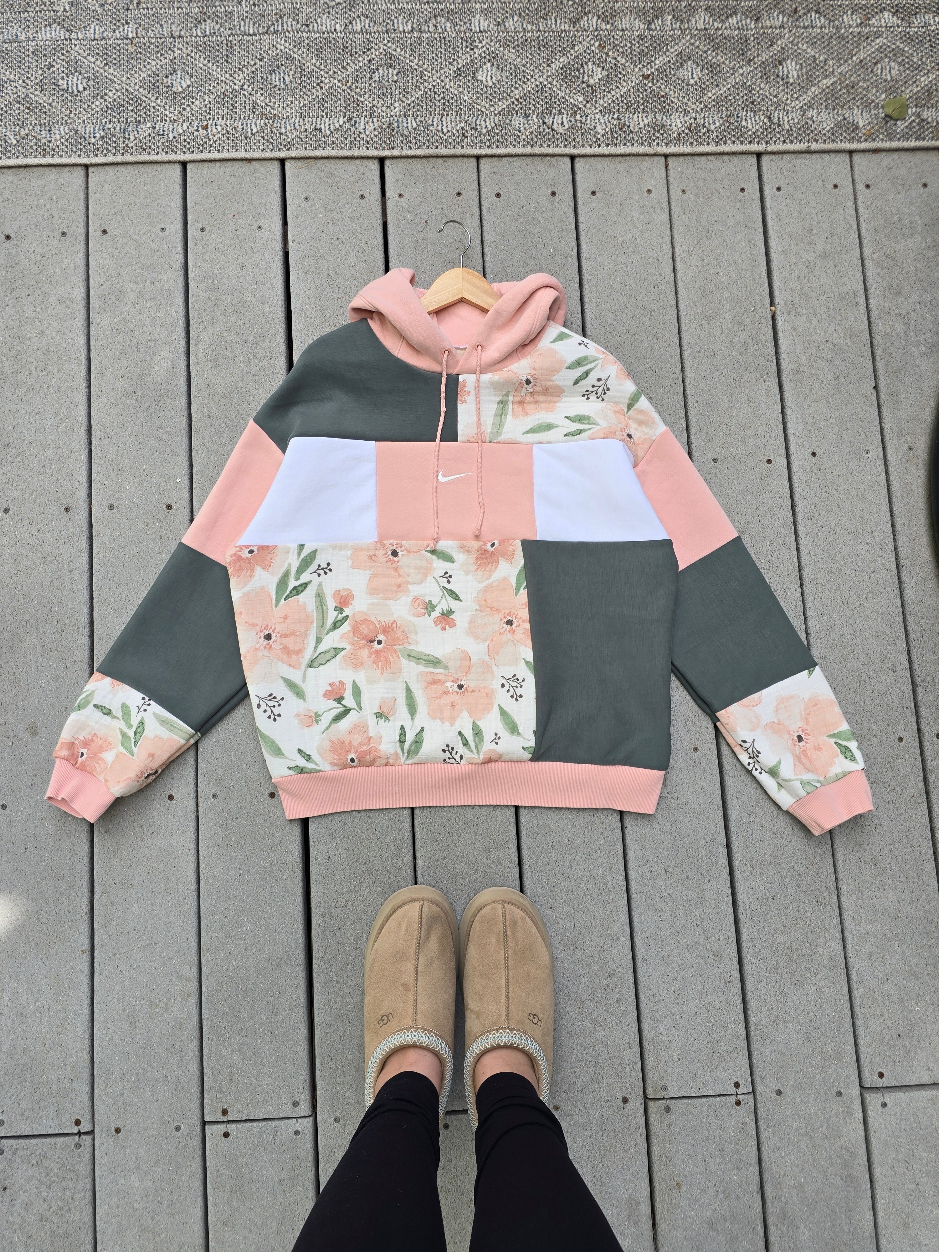 Sage & Peony Patchwork Hoodie (L/XL)