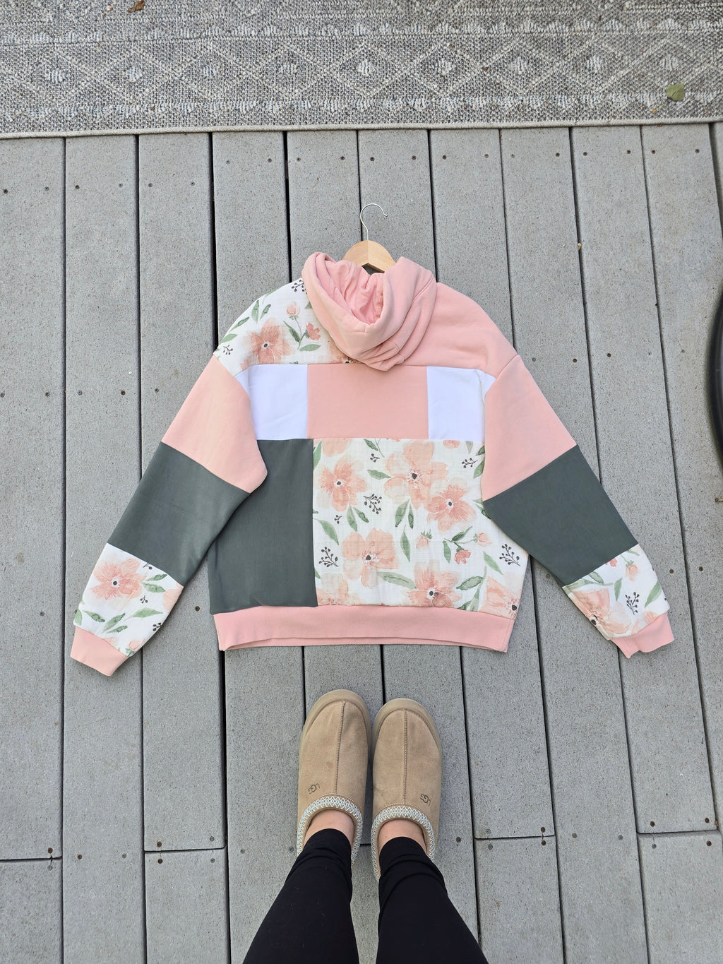 Sage & Peony Patchwork Hoodie (L/XL)