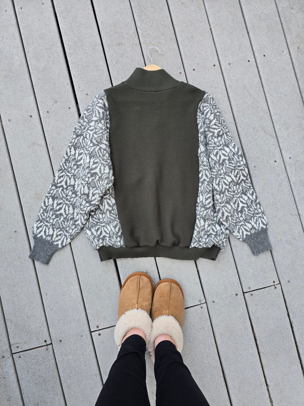Olive Green Denim Pocket Rework (XL)