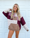 Wine & Wildflowers Patchwork Hoodie ✨️ (L/XL)
