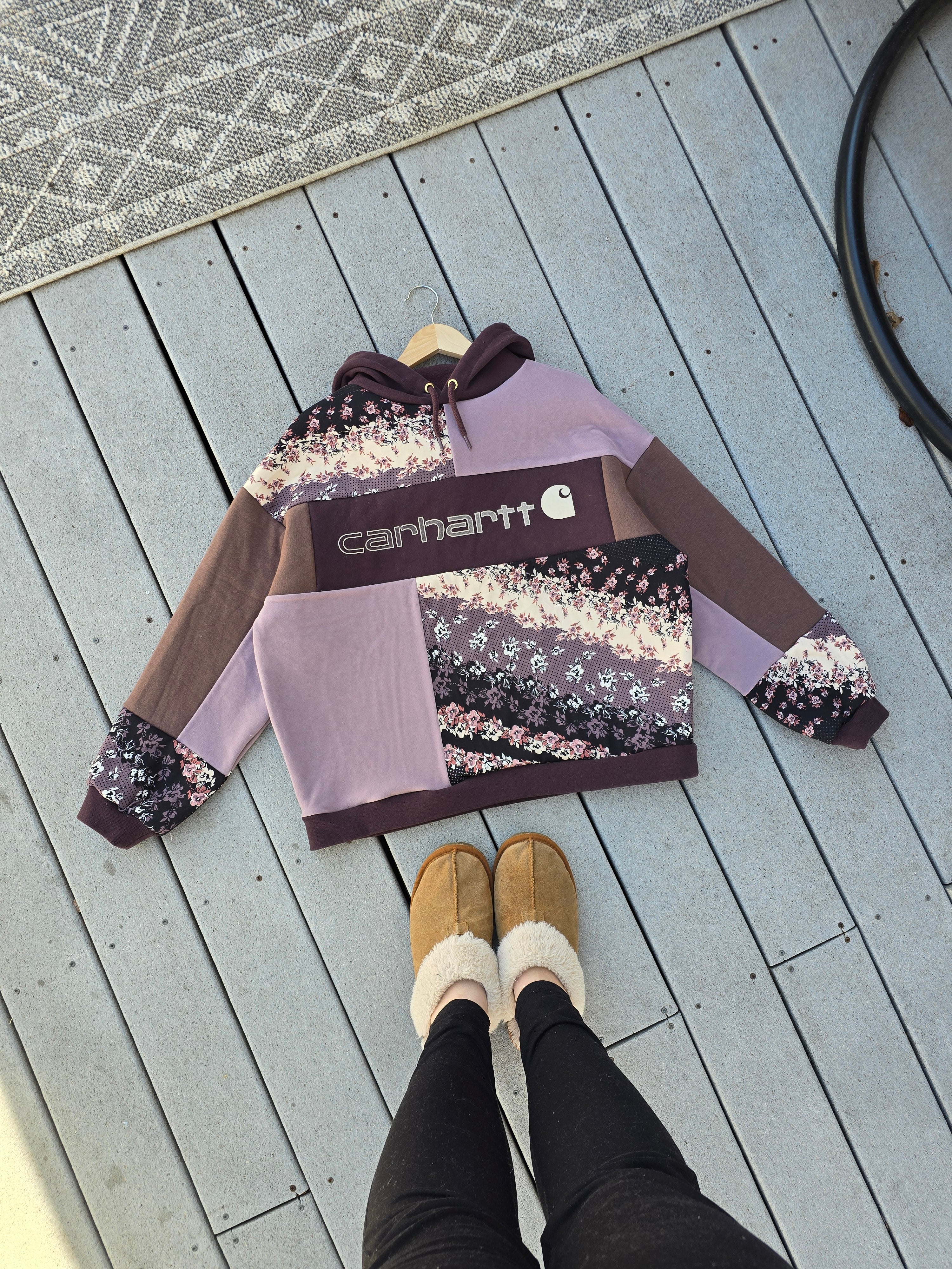 Enchanted Blossom Patchwork Hoodie (XL)