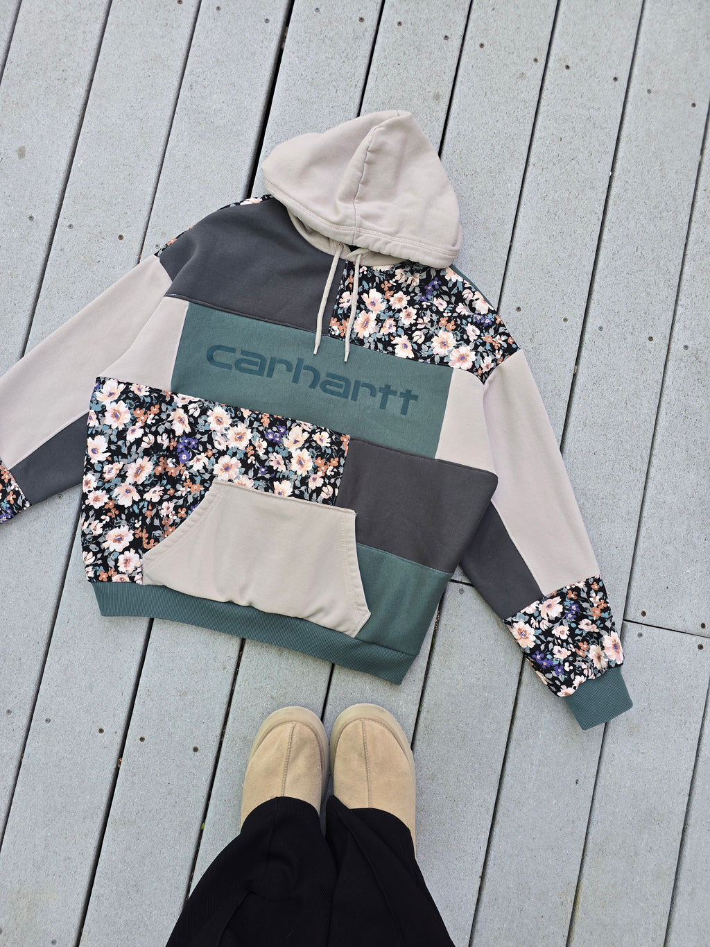 Midnight Meadow Patchwork Hoodie (XL)
