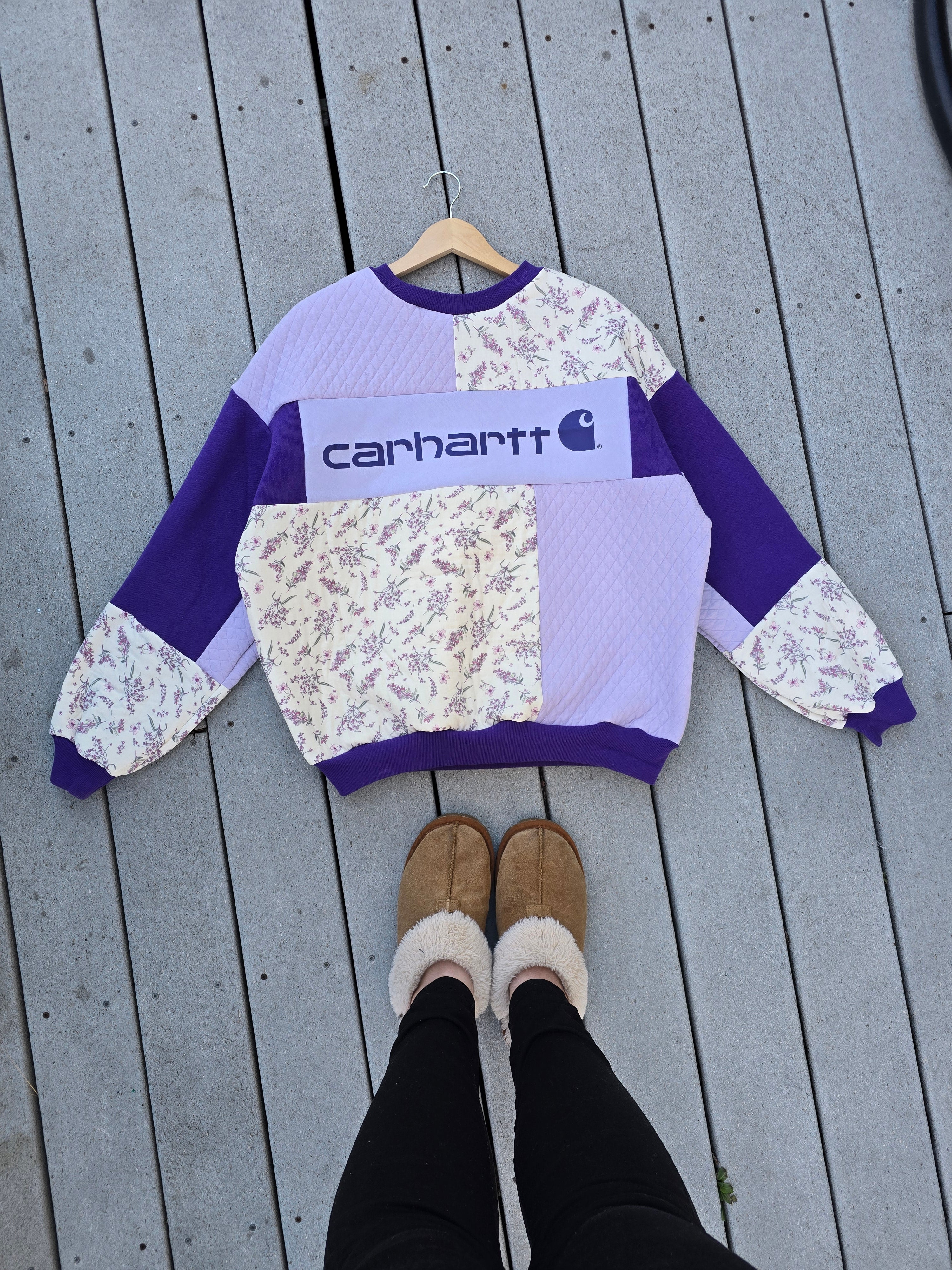 Lavender Haze Patchwork Crewneck (L)