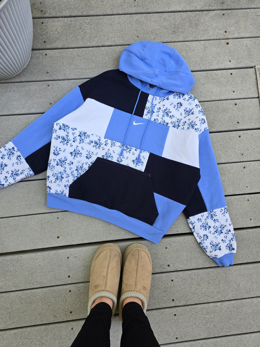 Twilight Bloom Patchwork Hoodie ✨️ (L/XL)