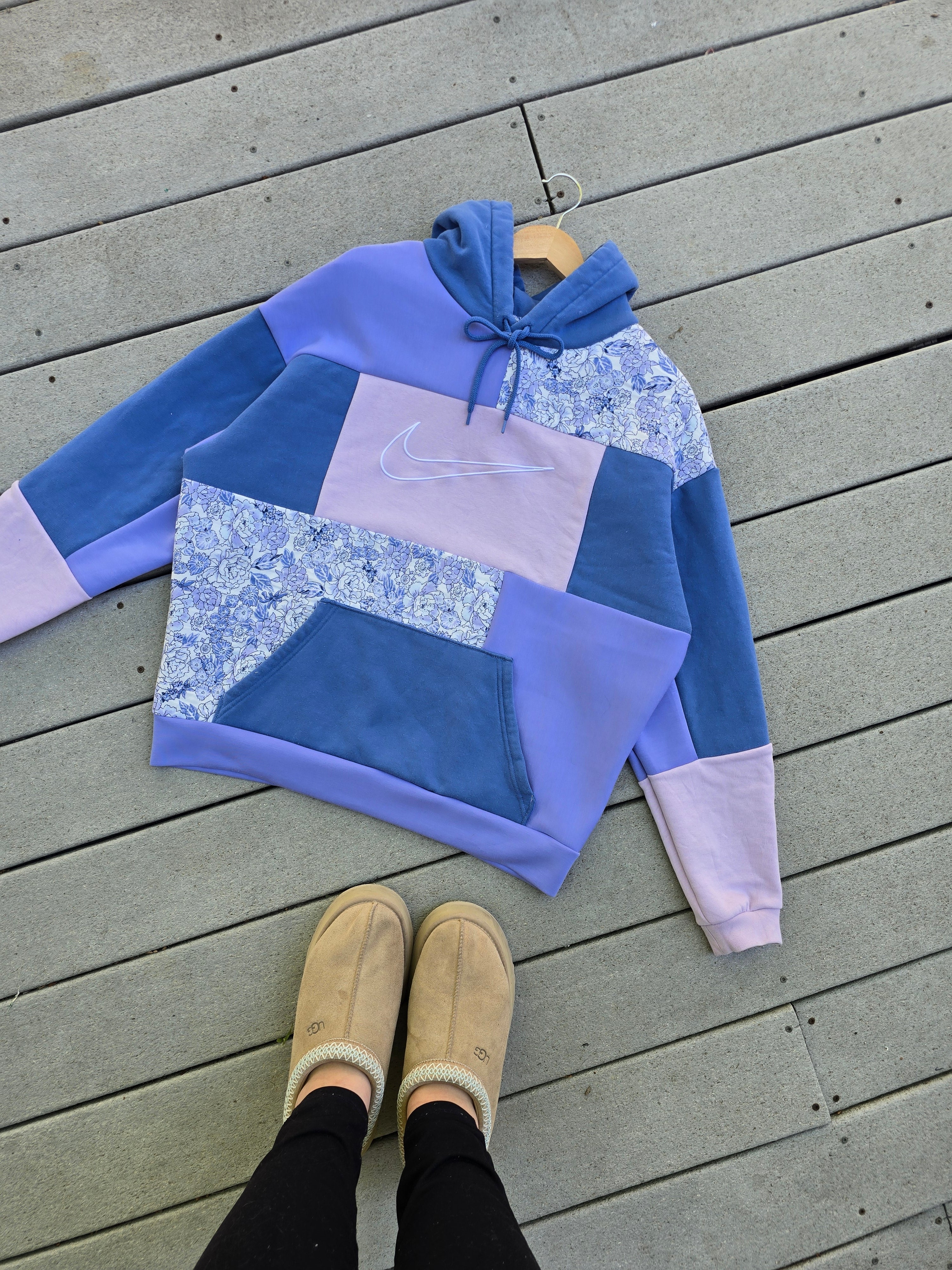 Lavender Dreams Patchwork Hoodie (L)