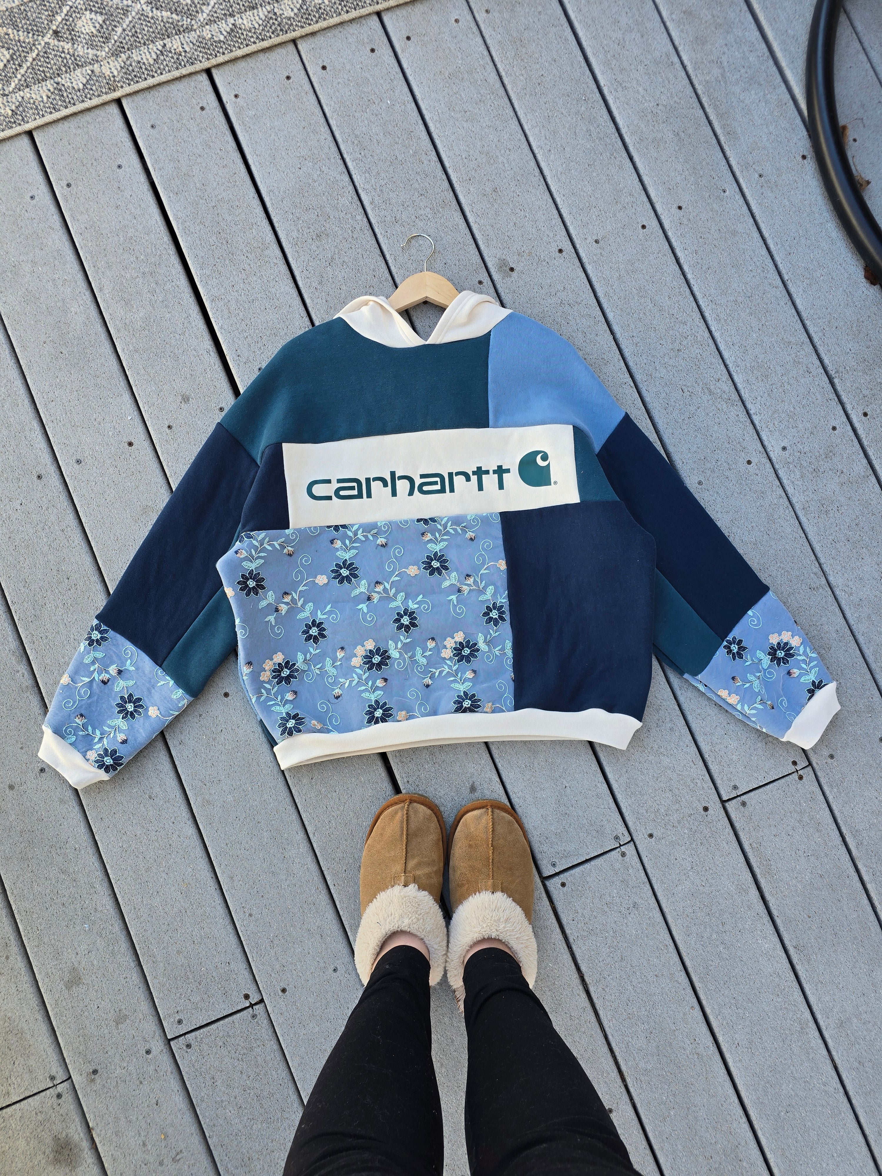 Midnight Meadow Patchwork Hoodie (XL)