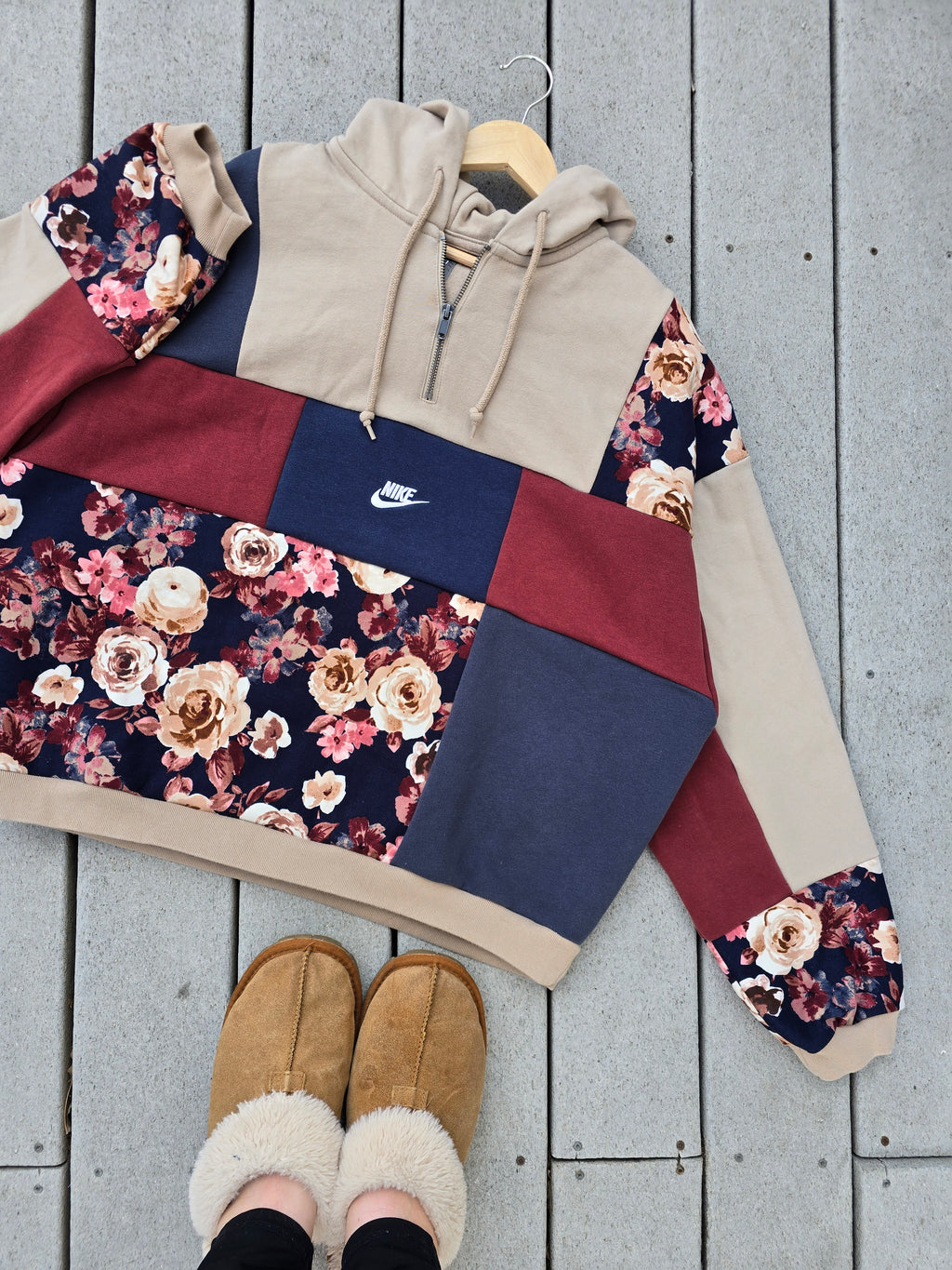 Twilight Rose Patchwork Quarter Zip (XL)