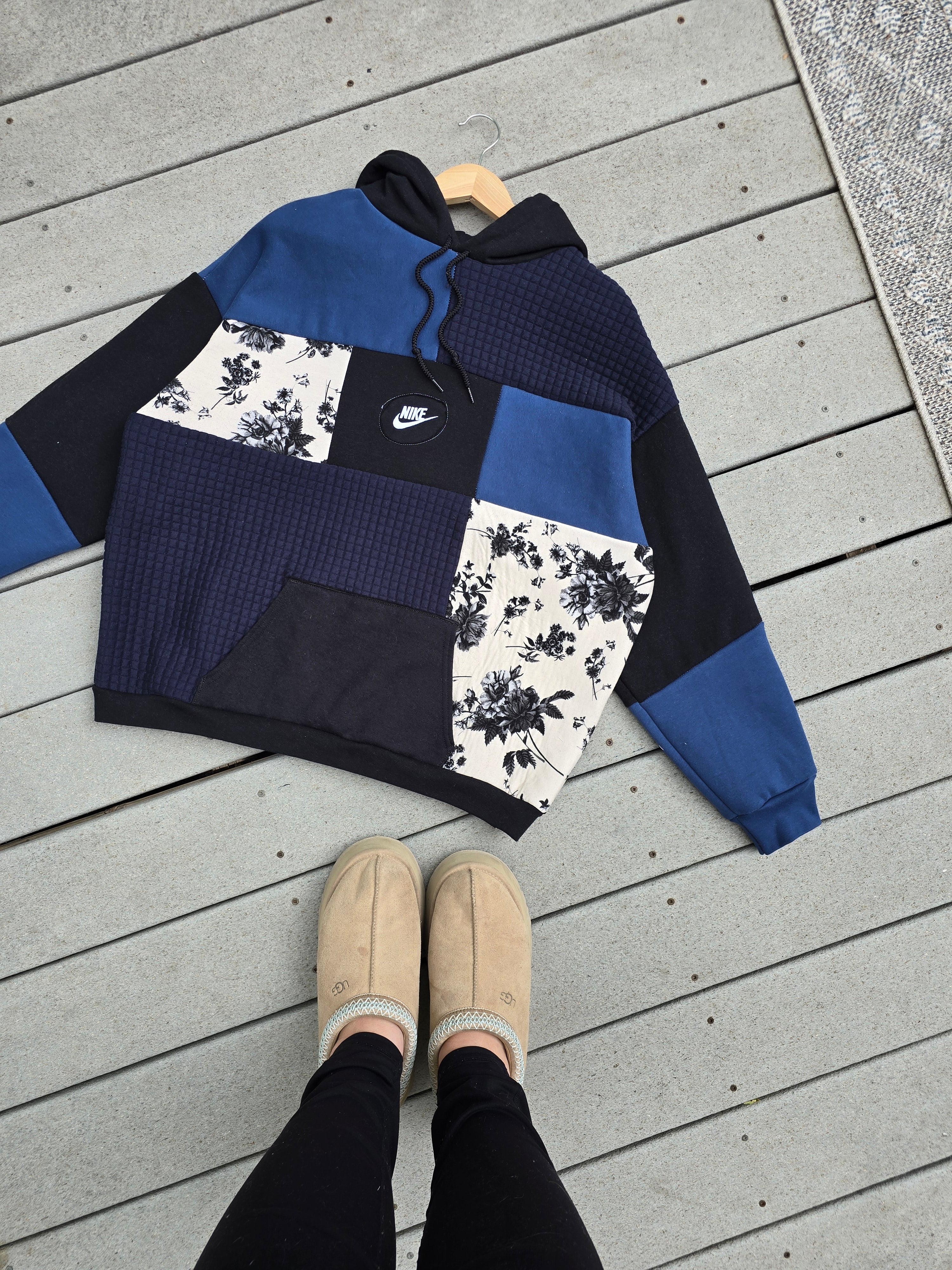 Twlight Bloom Patchwork Hoodie (XL)
