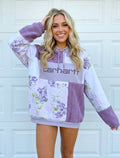Lilac Blossom Patchwork Hoodie (L)