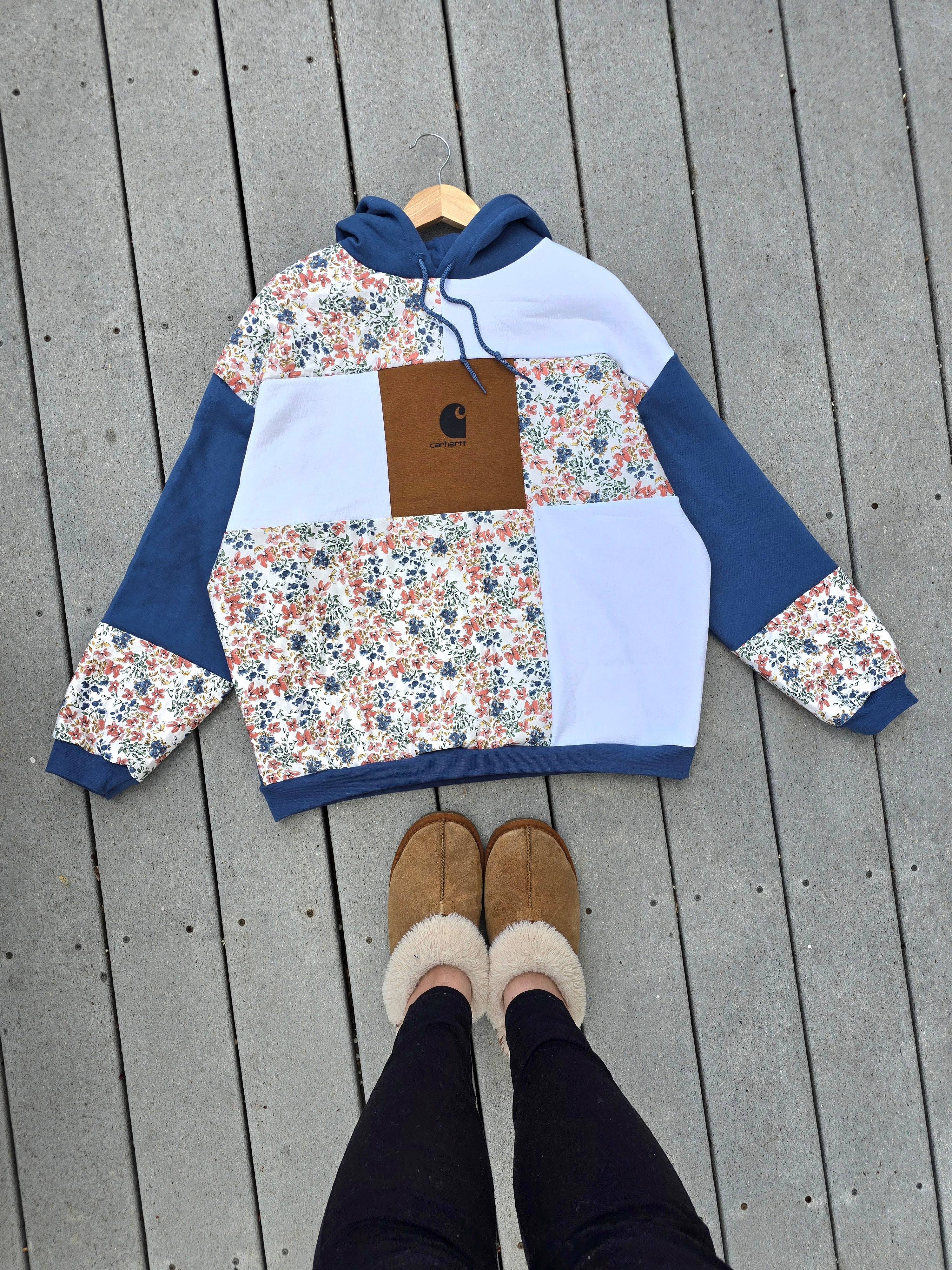 Misty Gardens Patchwork Hoodie (L)