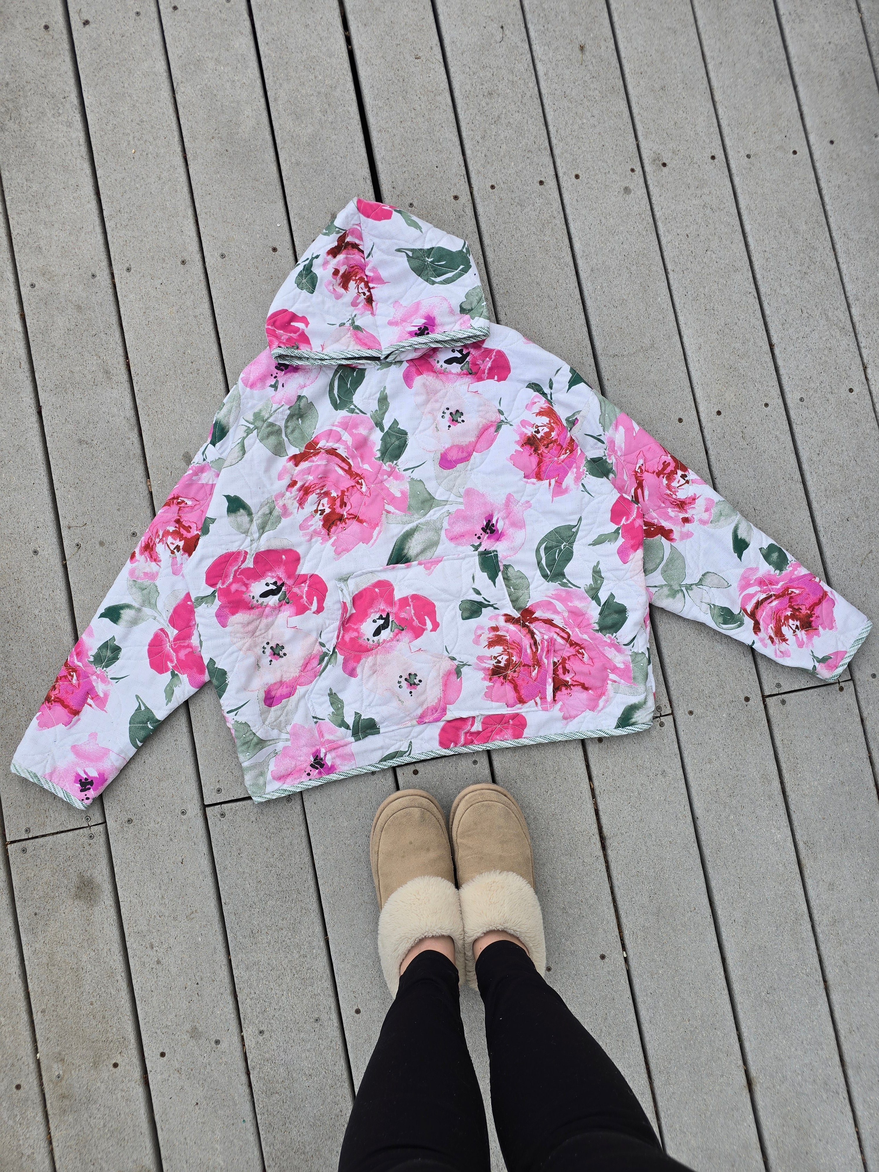 Rose Garden Quilted Hoodie (XL)