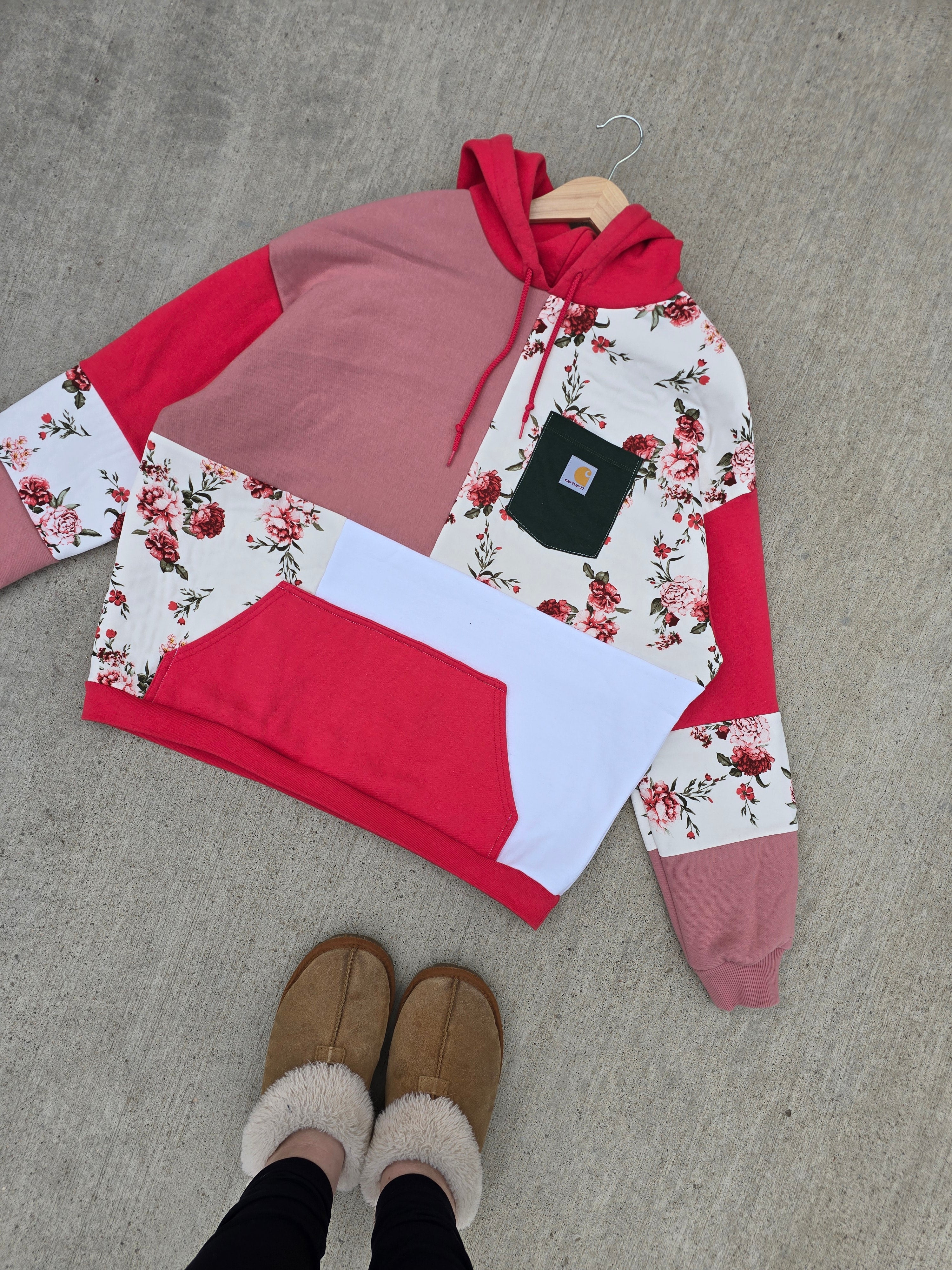 Scarlet Rose Patchwork Hoodie (XL)